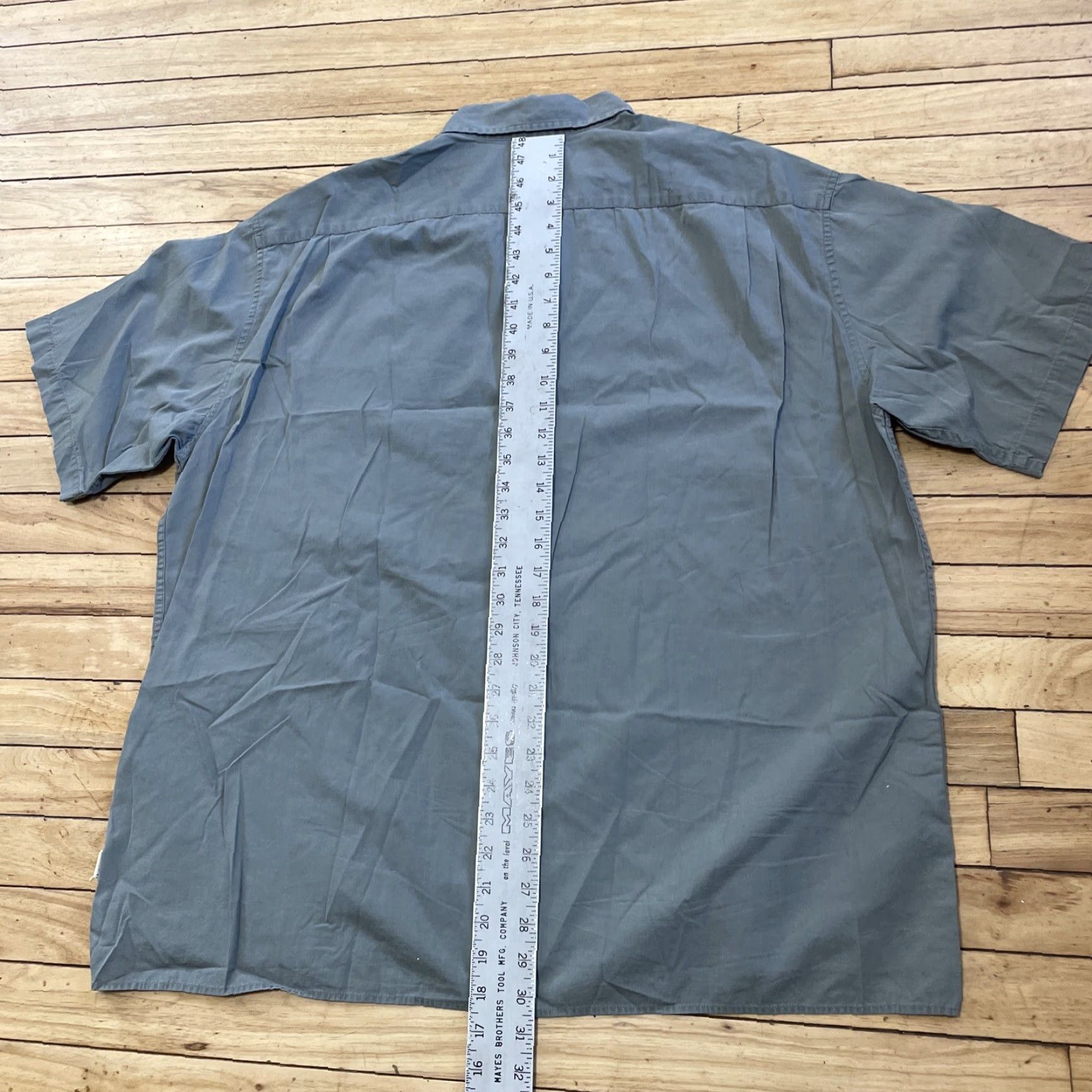 J.Crew VINTAGE J. Crew Shirt Men XL Green Button Light Twill Safari Pocket Classic Cotton Camp Shirt Size US XL / EU 56 / 4 - 7 Thumbnail
