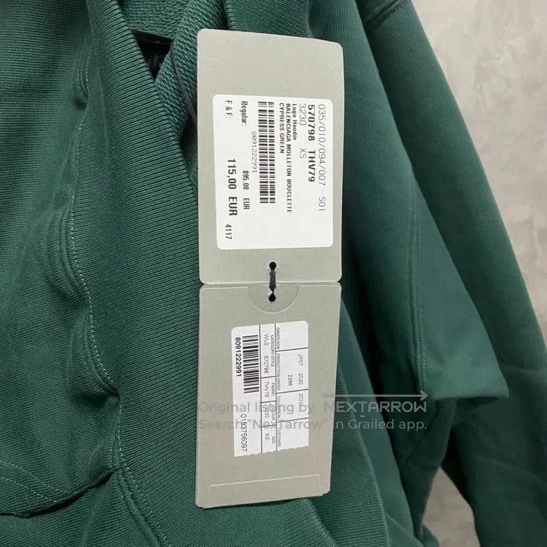 Balenciaga Balenciaga Green Logo Print Hoodie. Size US XS / EU 42 / 0 - 6 Thumbnail