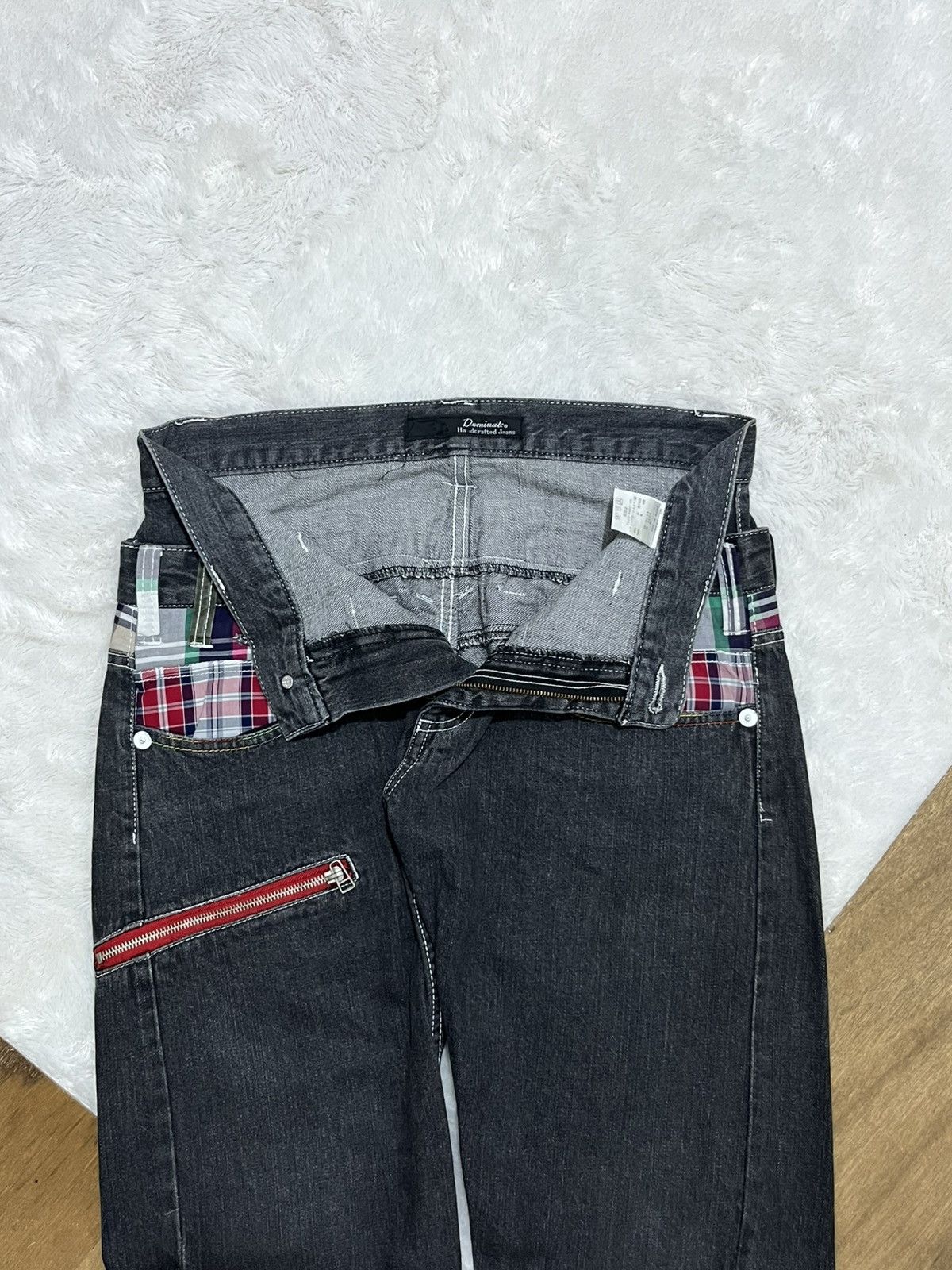 Other Dominate Patchwork Zip Detail Washed Denim Pants Size US 31 - 3 Thumbnail