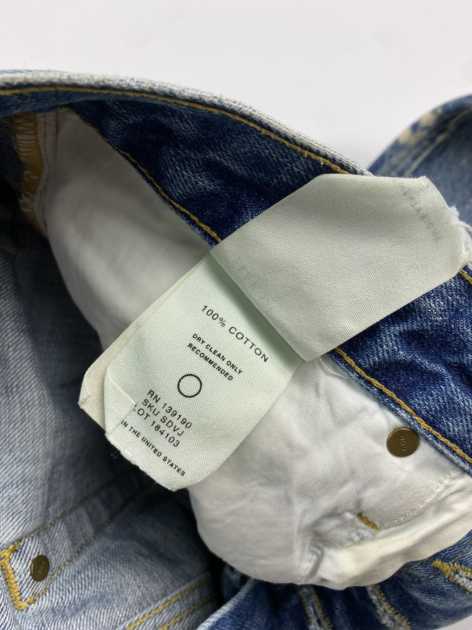 Fear of God Fear of God White on Blue Splatter Denim Size US 28 / EU 44 - 8 Thumbnail