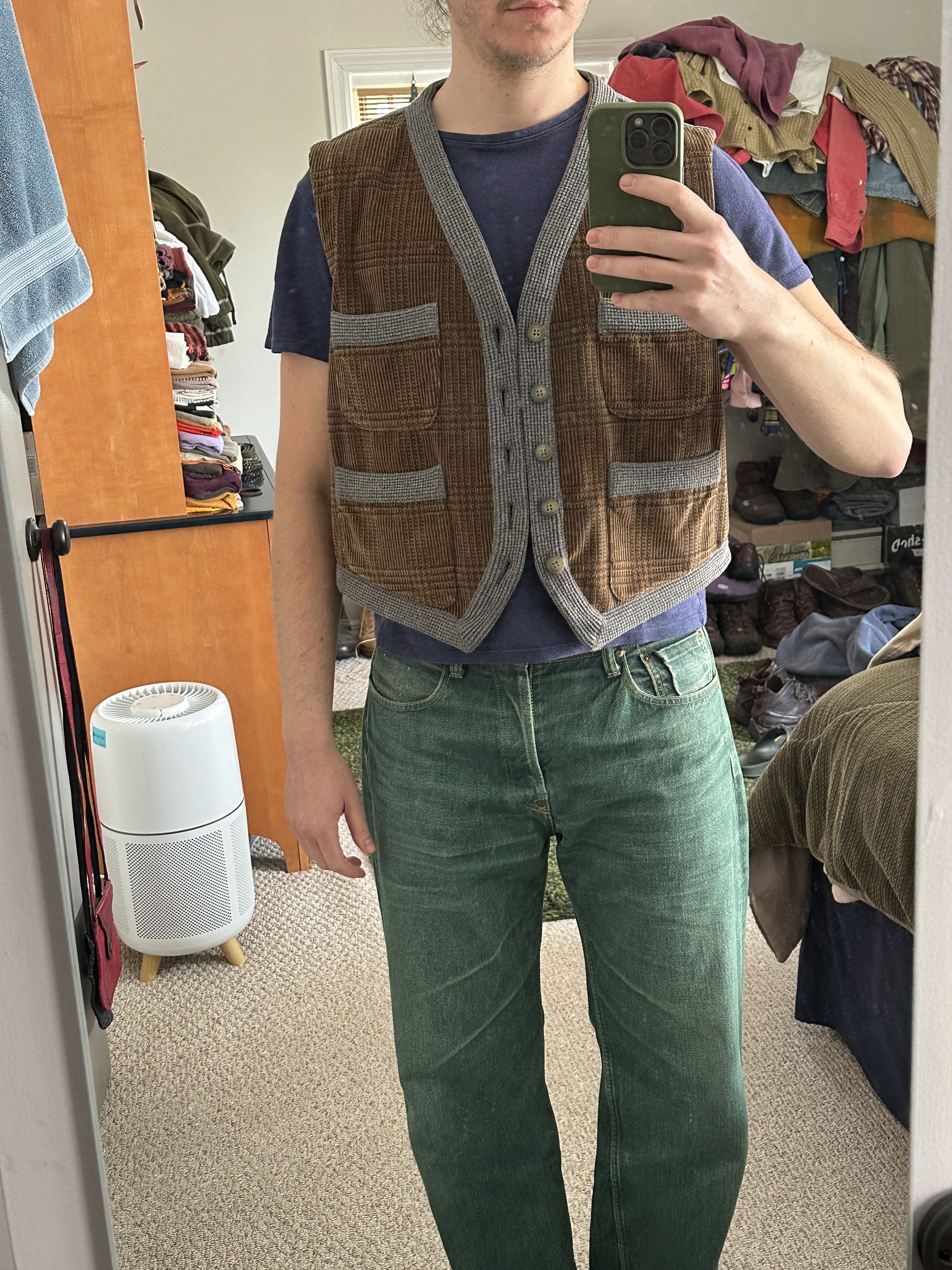 Giorgio Armani 80s-90s Hybrid Vest / Gillet Size US M / EU 48-50 / 2 - 9 Thumbnail