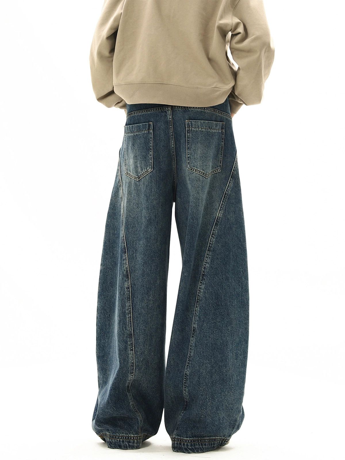 Jean Retro whisker men's cleanfit straight scimitar jeans Size US 32 / EU 48 - 3 Thumbnail