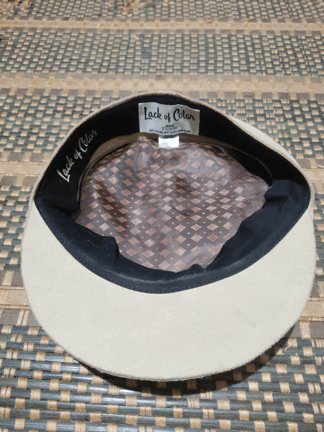Lack of Color Lack of Color Beige Baker Boy Hat Leather Size ONE SIZE - 6 Thumbnail
