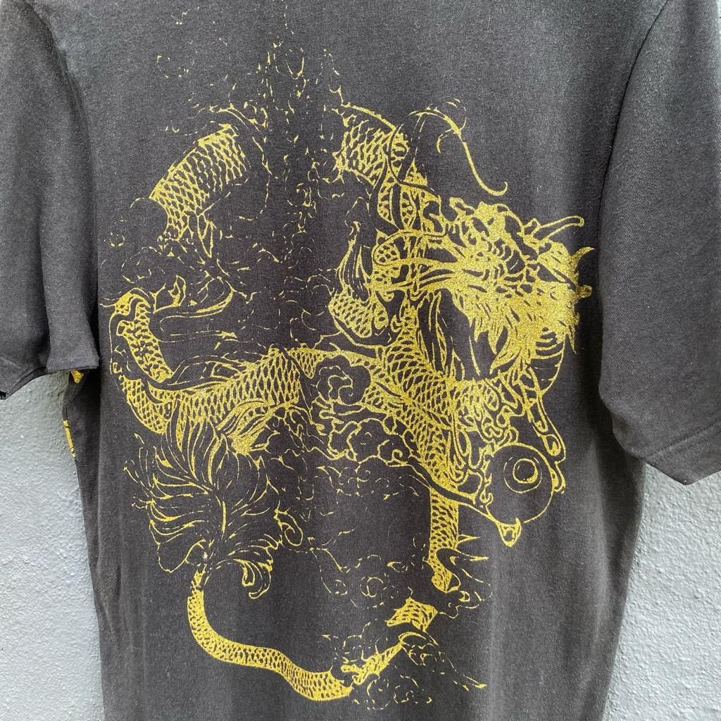 Thrashed Faded Windless Dragon Sukajan Japanese Brand Tee
