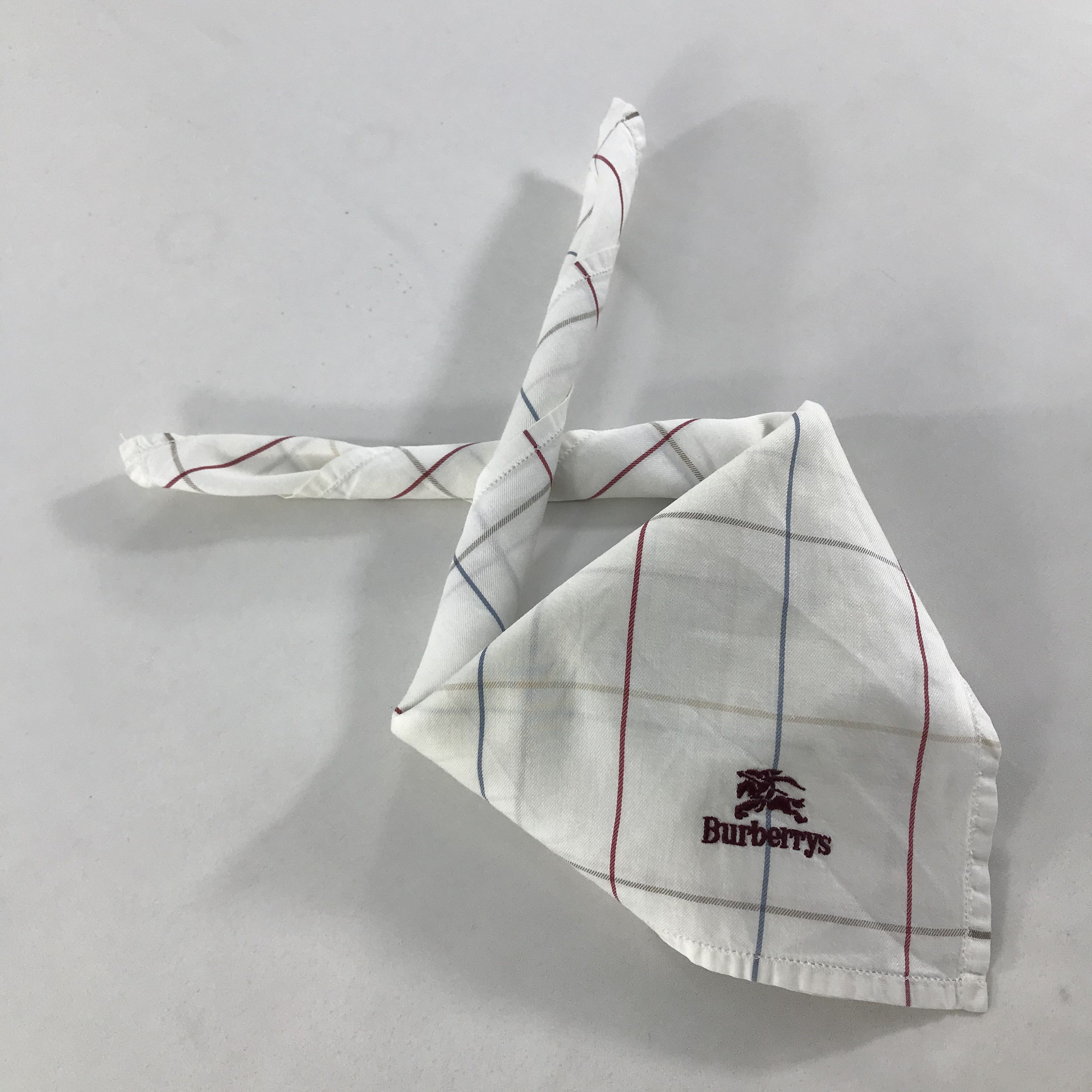 Burberry × Vintage Burberry Bandana / Handkerchief / Neckerchief - S1715 Size ONE SIZE - 5 Thumbnail