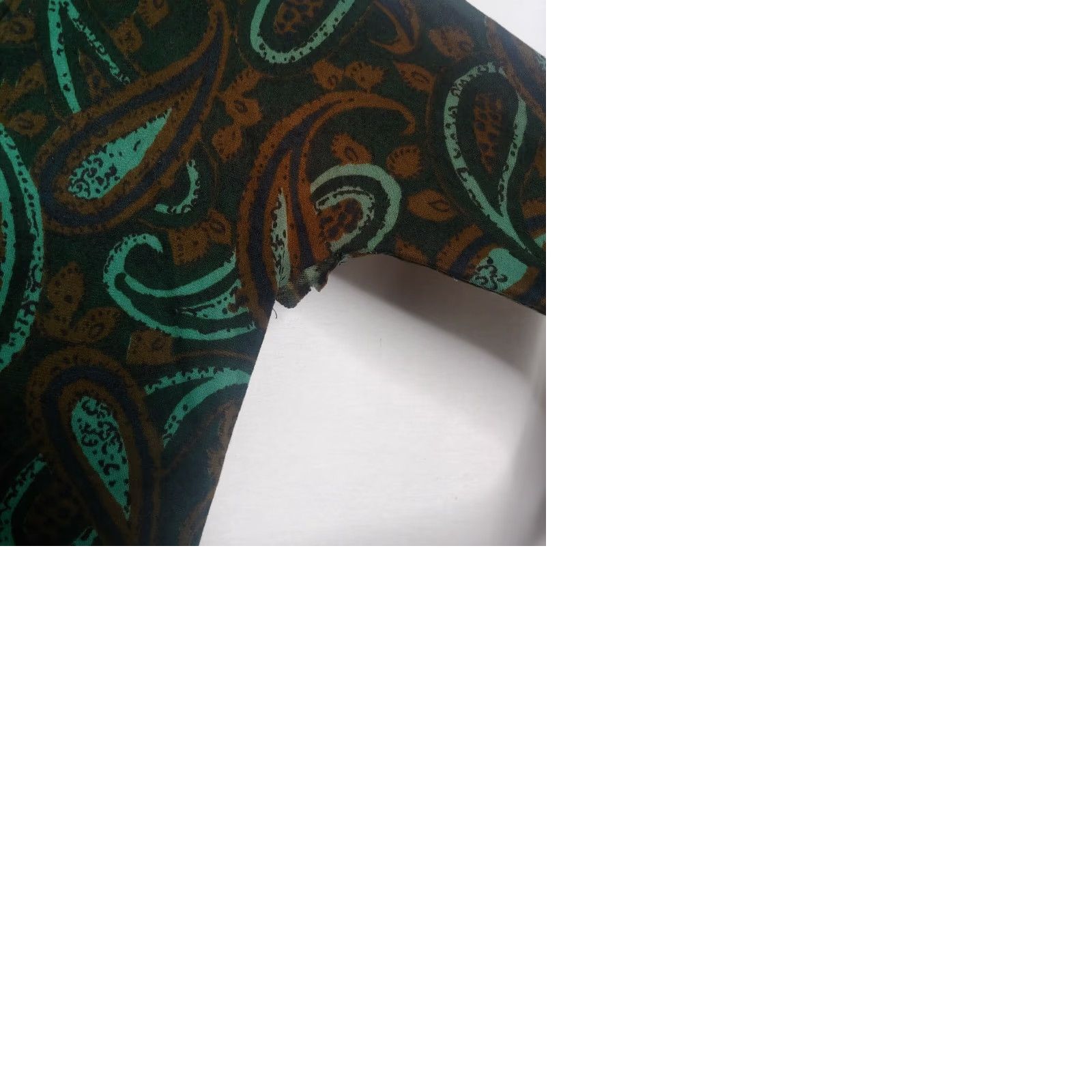 Sears Kerrybrook Sears Roebuck Dress Green Paisley Long Sleeve Size 14 Size 4XL / US 24-26 - 9 Thumbnail