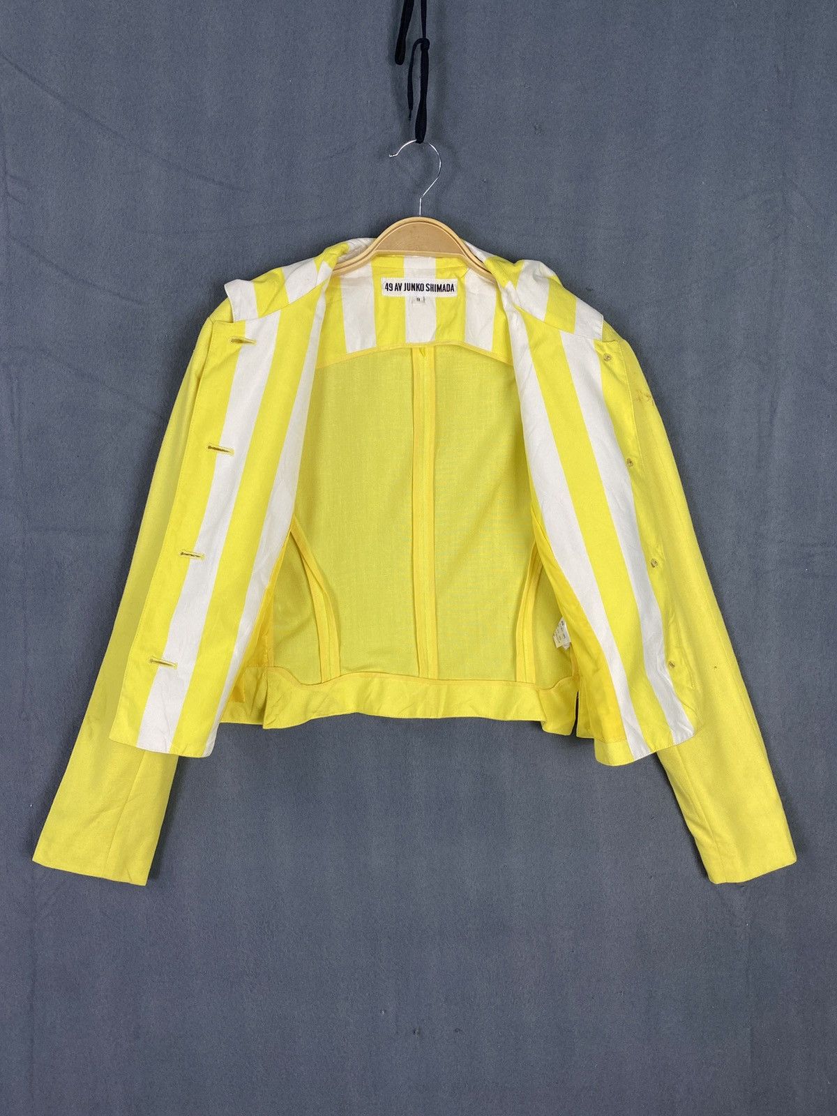 Japanese Brand × Junko Shimada 49 AV Junko Shimada Striking Yellow Cropped Jacket Size S / US 4 / IT 40 - 7 Thumbnail