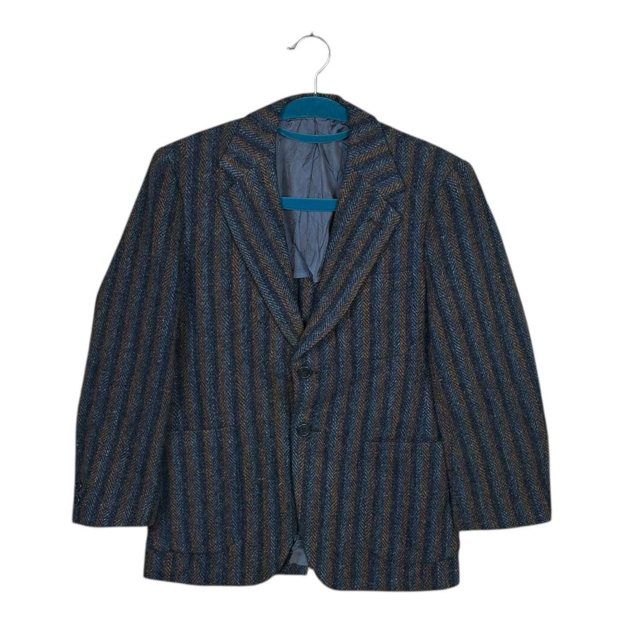 Harris Tweed Vintage Harris Tweed Wool Blazer 80s Herringbone Jacket Size 36R - 1 Thumbnail