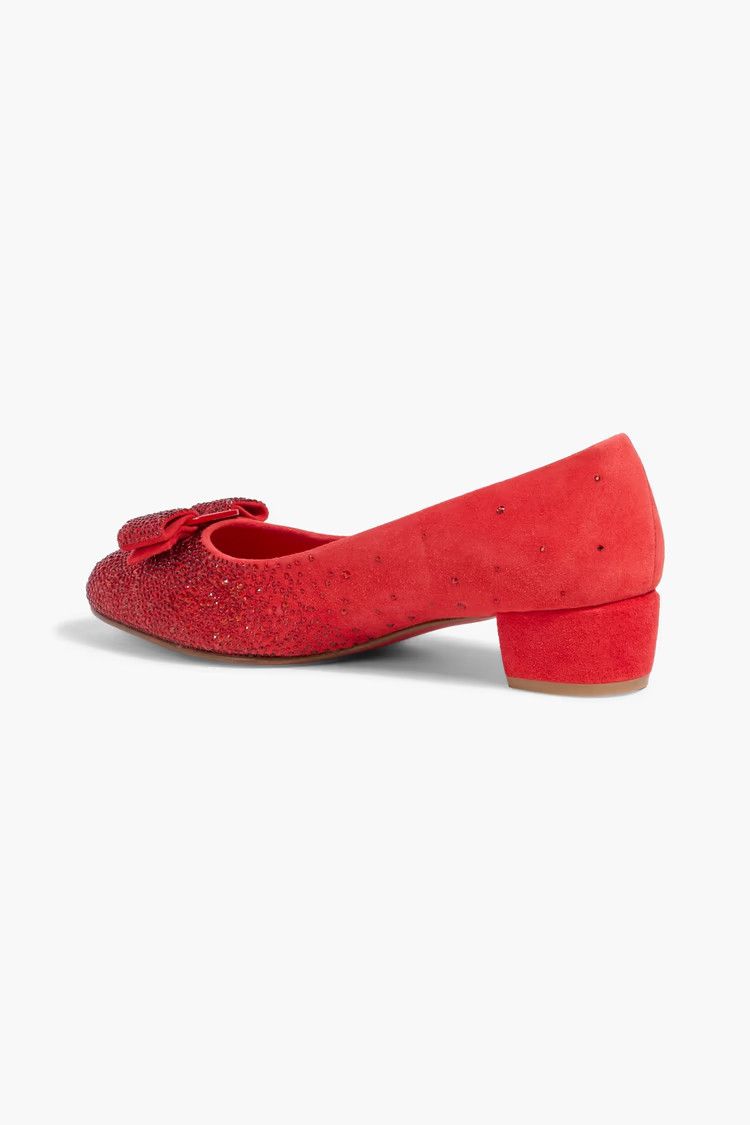 Salvatore Ferragamo o1y0426 Block Heel Pumps in Red Size US 4.5 / IT 34.5 - 2 Thumbnail