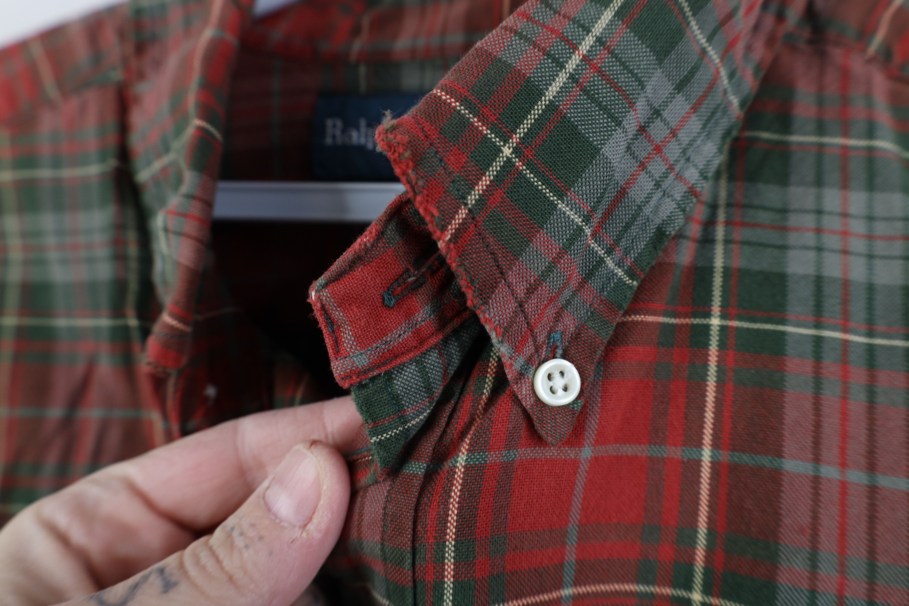 Ralph Lauren Vintage 90s Ralph Lauren Collared Button Down Shirt Plaid Size US XL / EU 56 / 4 - 5 Thumbnail