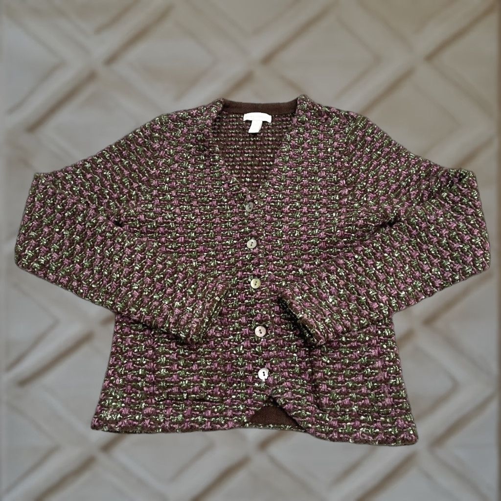 Charter Club Charter Club Cardigan Sweater Womens S Multicolor Knit Button Chunky Knit All Seasons Casual Womens Size S / US 4 / IT 40 - 1 Thumbnail