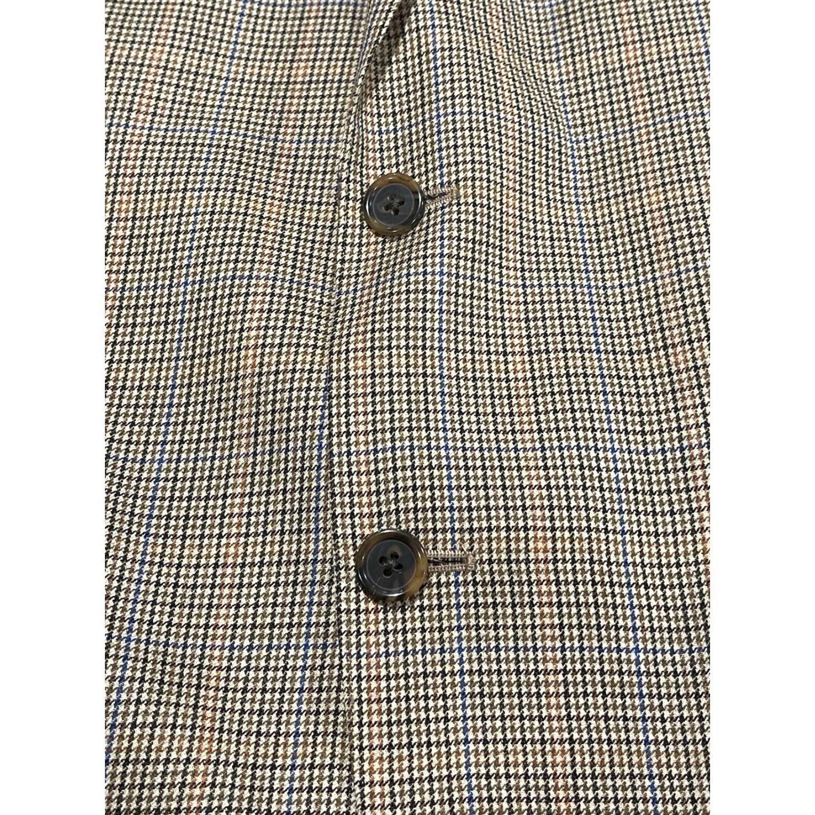 Peter Millar VINTAGE Peter Millar Sport Coat Blazer Mens Sz 46 Houndstooth Double Vented Size 46R - 4 Thumbnail