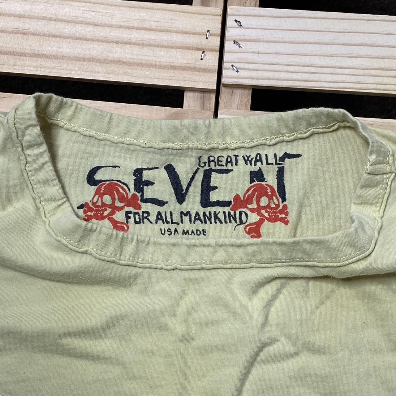 7 For All Mankind Seven For All Mankind Beige Y2K Skull Tee Size 2XL Size US XXL / EU 58 / 5 - 4 Thumbnail