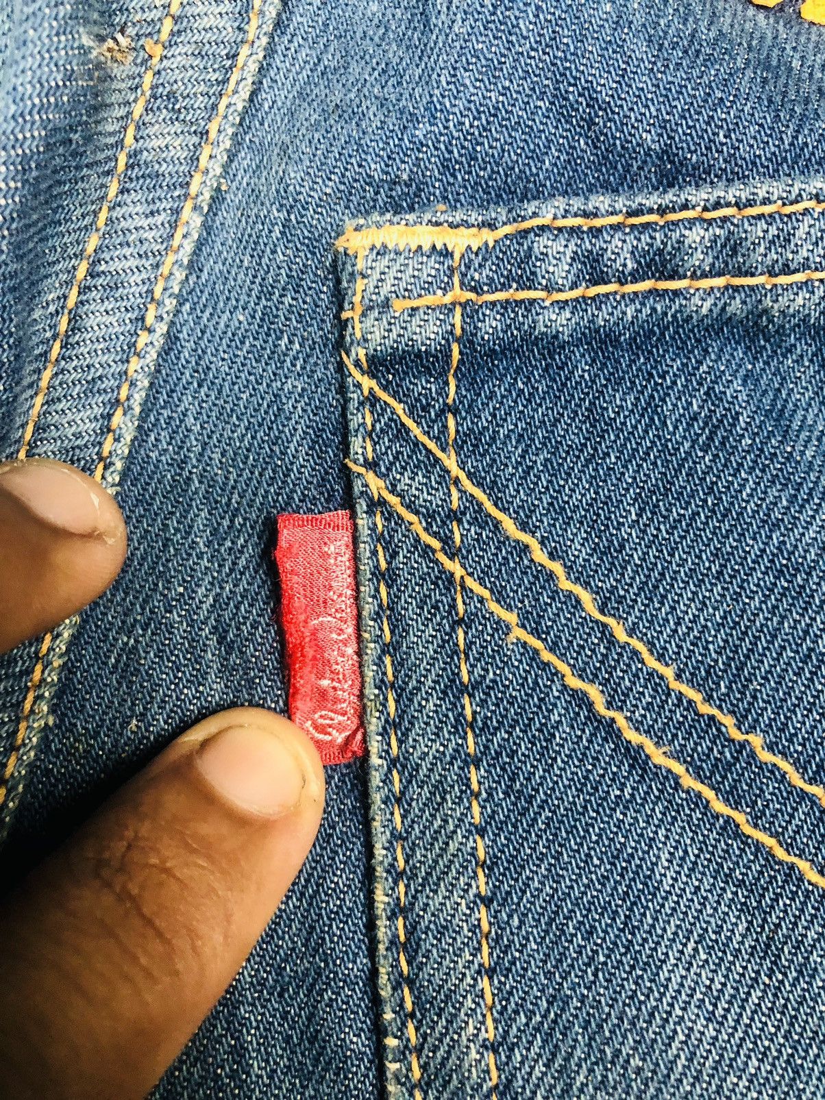 Beauty Beast Rare Vintage Heddon 70s Bell Bottom Flare Jeans (40) Size 32" / US 10 / IT 46 - 15 Thumbnail