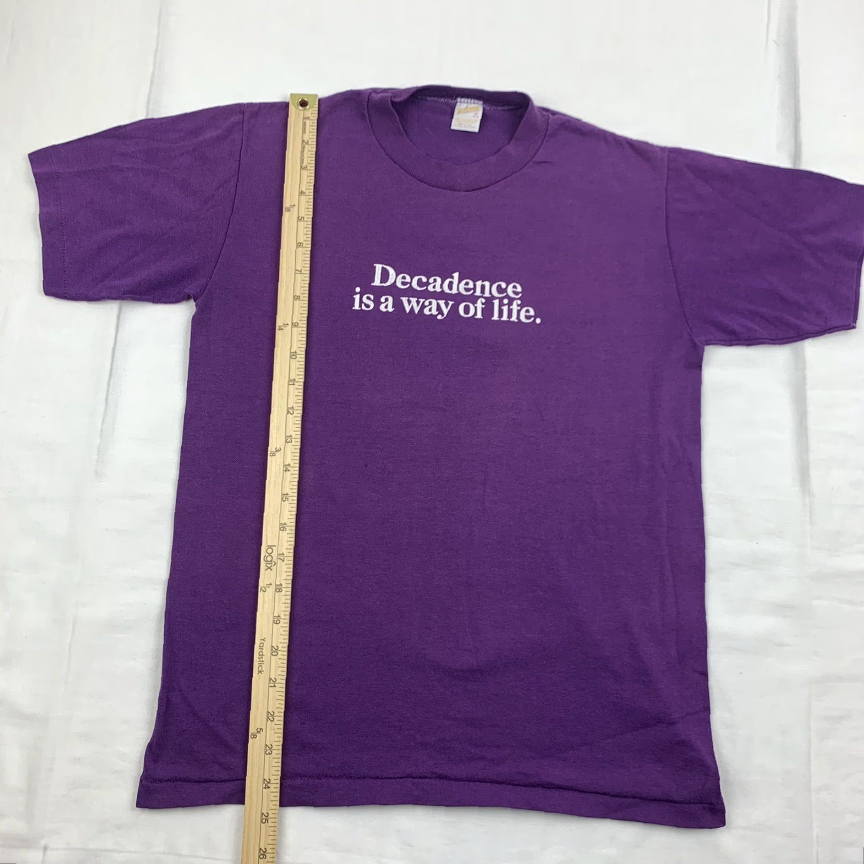 Vintage VINTAGE Sportswear Men T-Shirt Adult Medium Purple Graphic 80s 90s USA Decadence Size US M / EU 48-50 / 2 - 5 Thumbnail