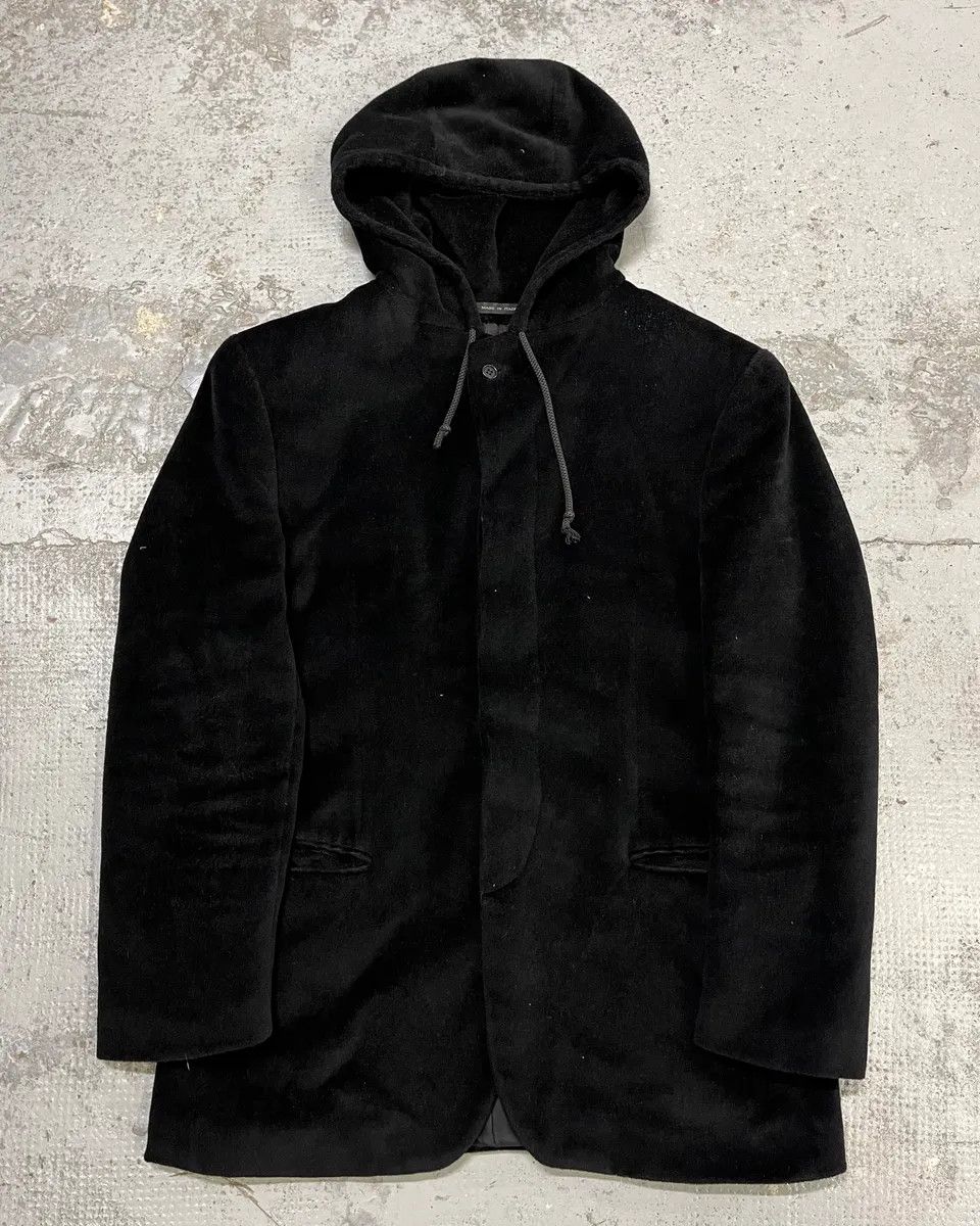 Emporio Armani 1990s Emporio Armani Black Hooded Blazer Jacket Size US S / EU 44-46 / 1 - 1 Thumbnail