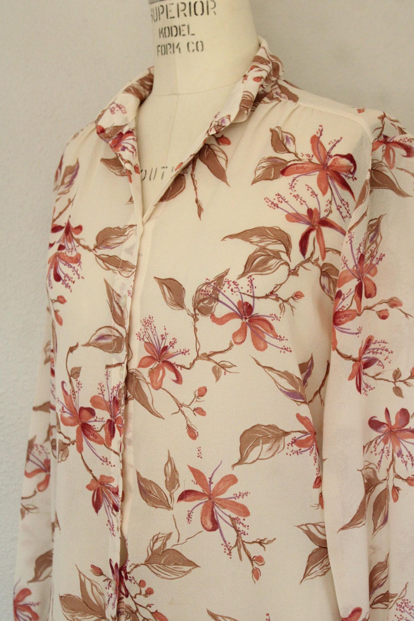 Vintage Vintage 1970s Shirt, Campus Casuals Floral Print Button Down Size L / US 10 / IT 46 - 6 Thumbnail
