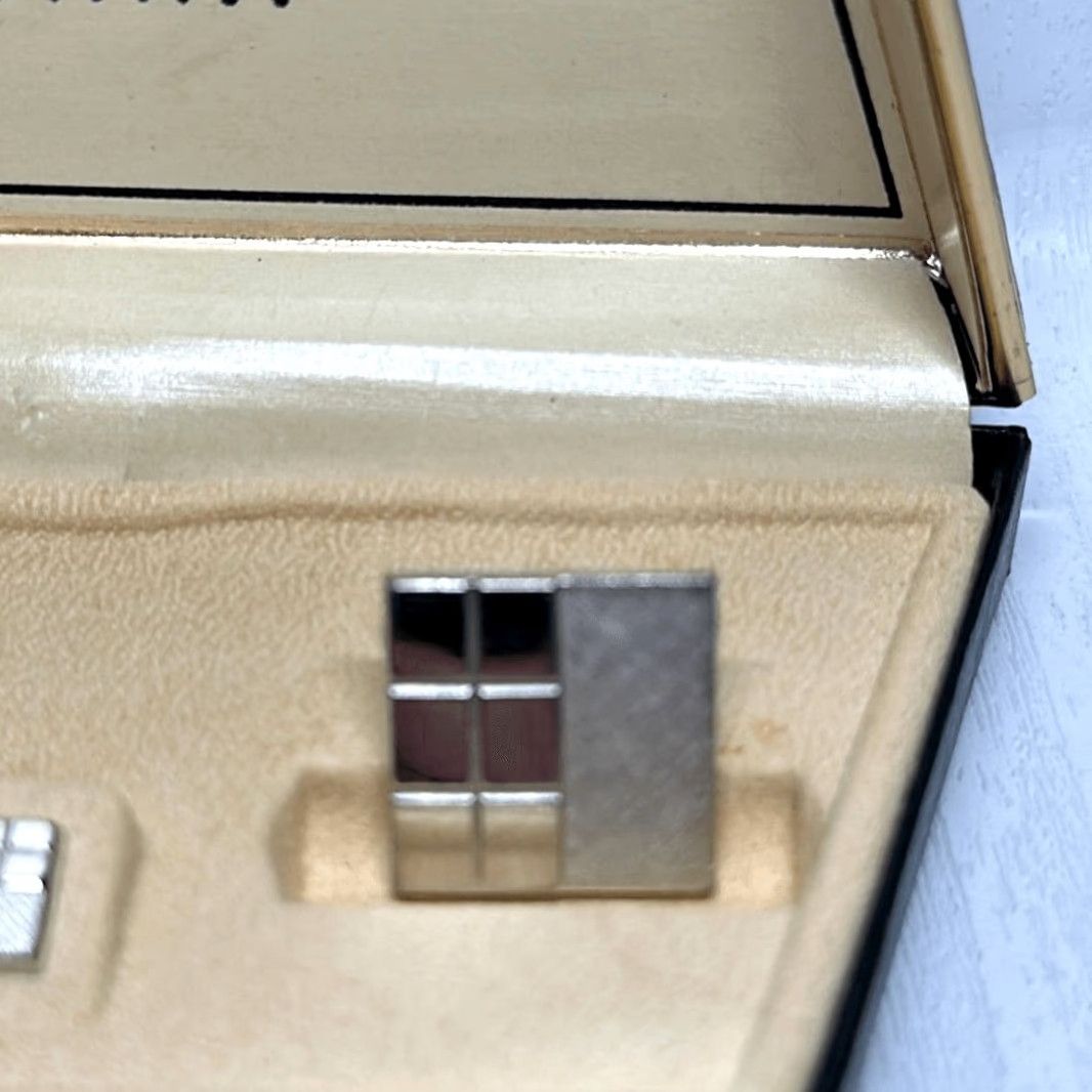 Vintage VINTAGE Swank Cuff Links Silver Toned Square Design In Original Box with Tie Tack Men Accessory Set One Size Silver Mens Size ONE SIZE - 2 Thumbnail