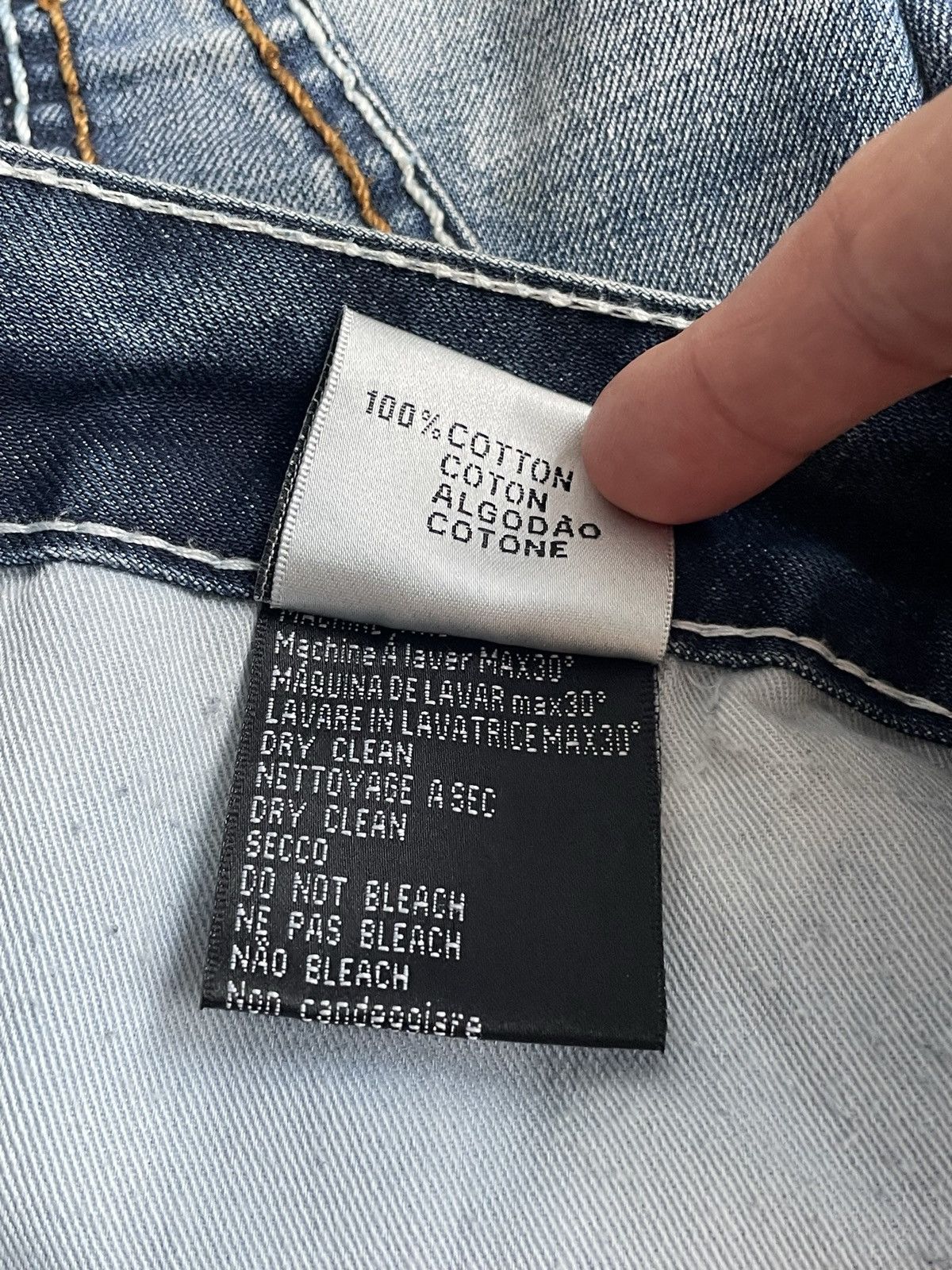 Japanese Brand Kosmo Lupo Navy Vintage Denim Jeans Avant Garde Trousers Size US 36 / EU 52 - 15 Thumbnail