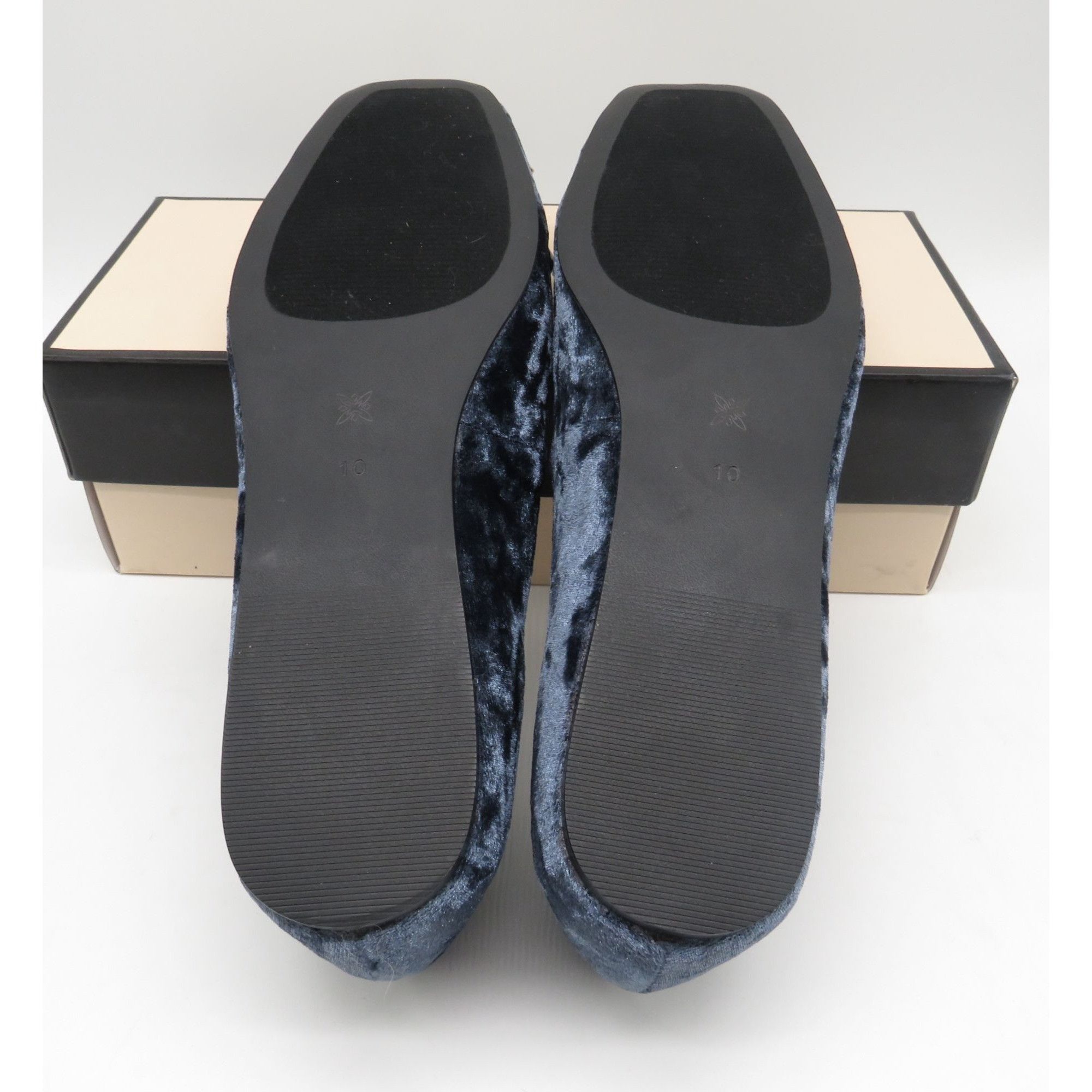 Other BCBGGeneration Navy Blue Velvet Ballet Flats Bow Accent Size Size US 10 / IT 40 - 8 Thumbnail
