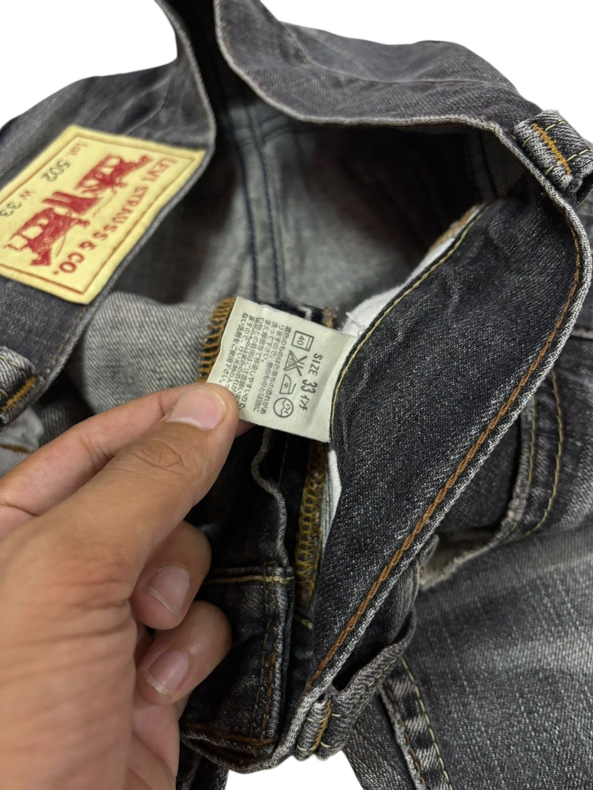 Levi's Vtg 90s Levis 502 Distressed Jeans Size US 34 / EU 50 - 7 Thumbnail