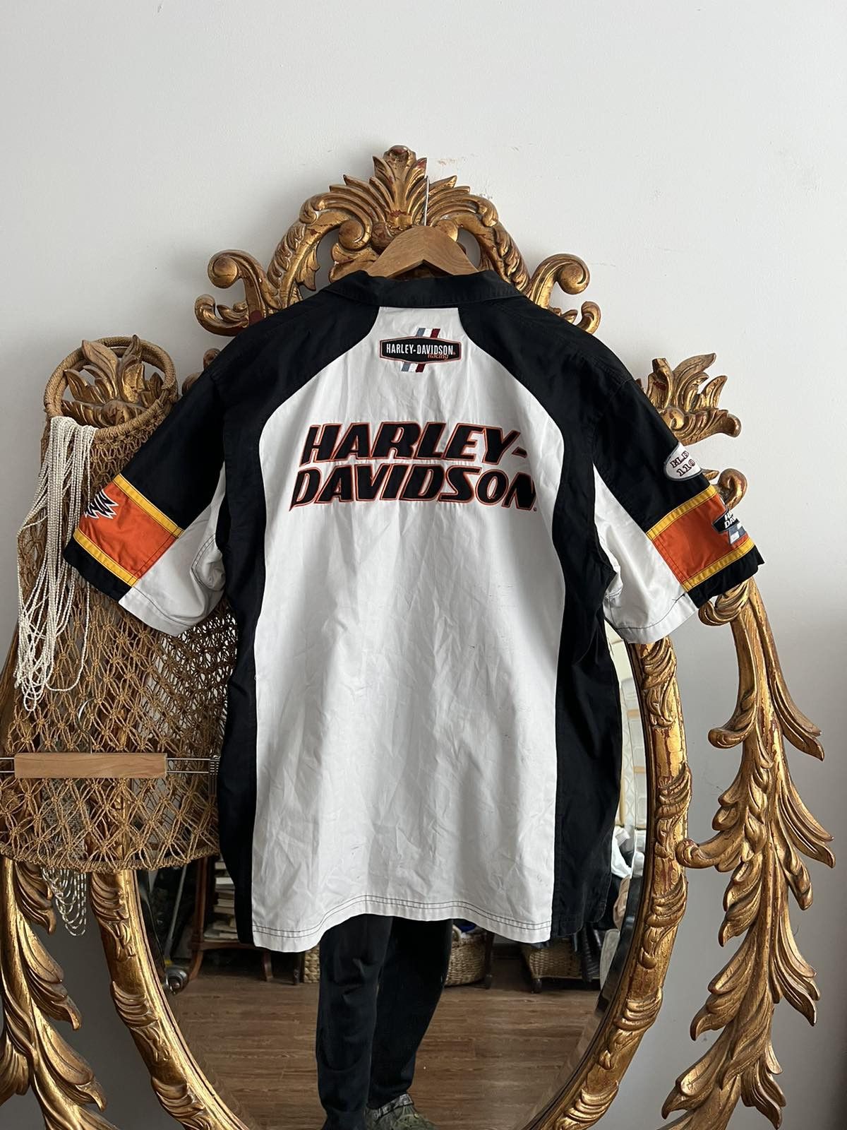 Harley Davidson VINTAGE Harley-Davidson Button-Up Shirt Racing Short Sleeve Size US L / EU 52-54 / 3 - 2 Thumbnail