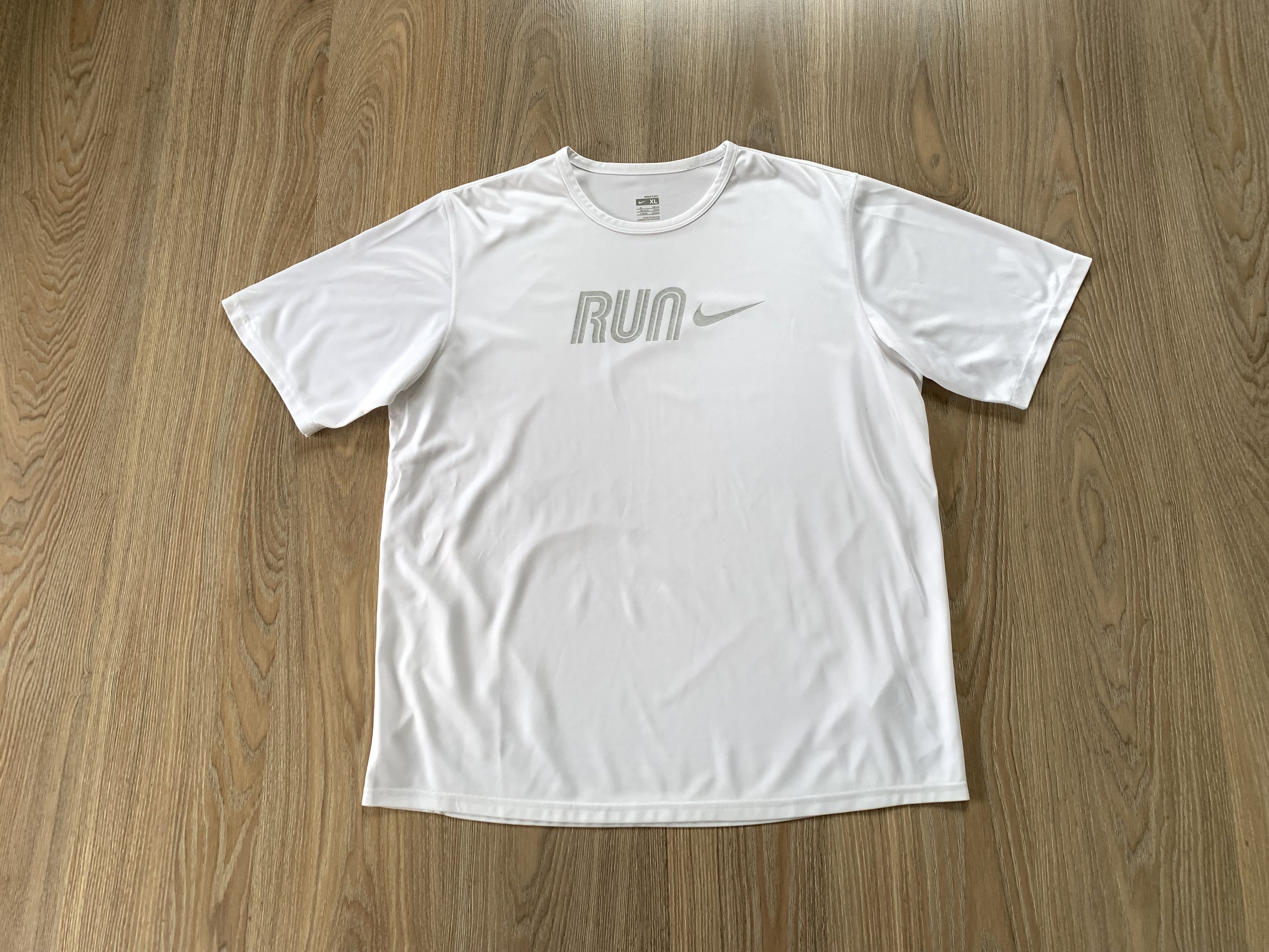 Nike × Vintage Nike Fit Dry White Reflective Logo T Shirt Size US XL / EU 56 / 4 - 1 Thumbnail