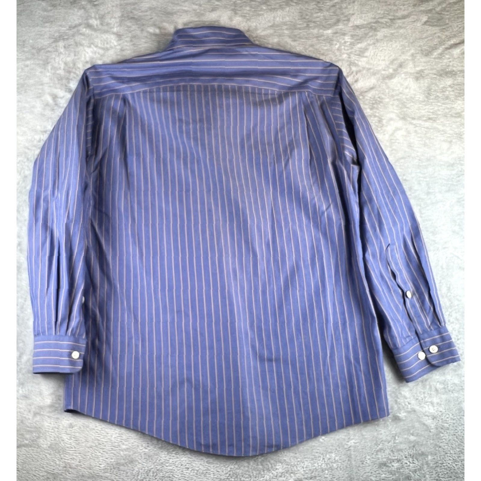Orvis Orvis Button-Down Shirt Mens M Blue Striped Preppy Formal Office Casual Shirt Button-Up Long Sleeve Size 40R - 3 Thumbnail