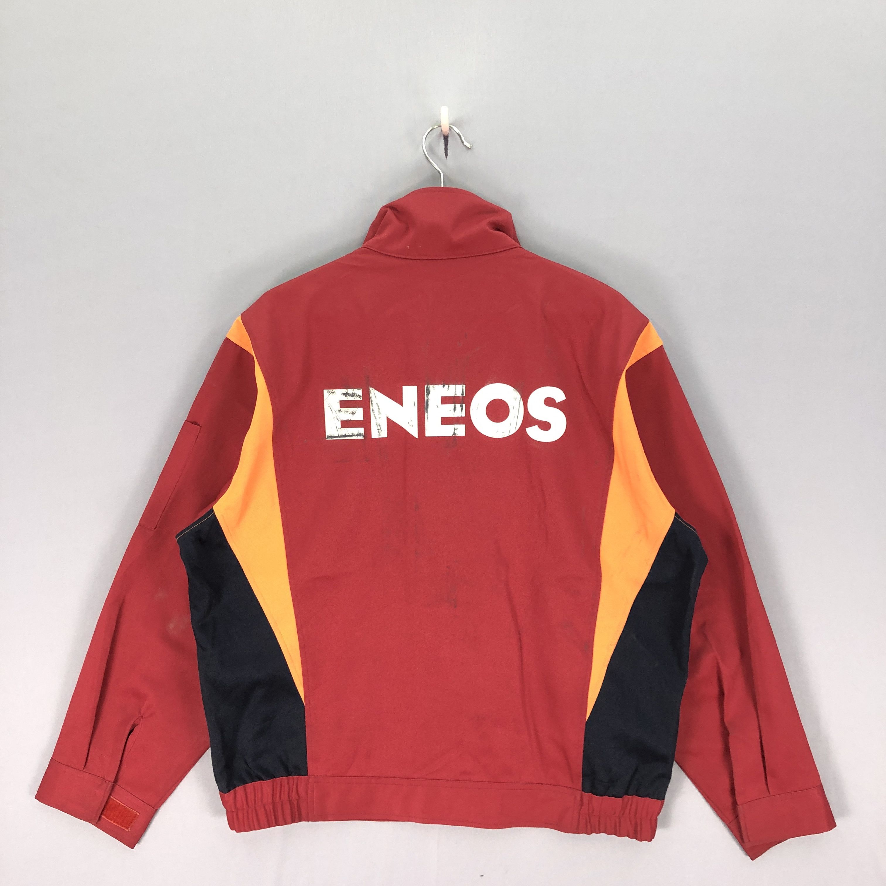 Japanese Brand × Vintage Vintage Eneos Big Logo Full Zipper Racing Workers Jacket Size US XL / EU 56 / 4 - 1 Thumbnail