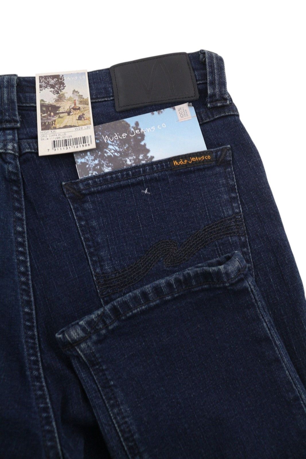 Nudie Jeans HIGH KAI W29/L30 Organic Dark Blue Jeans 86093 Size US 29 - 5 Thumbnail