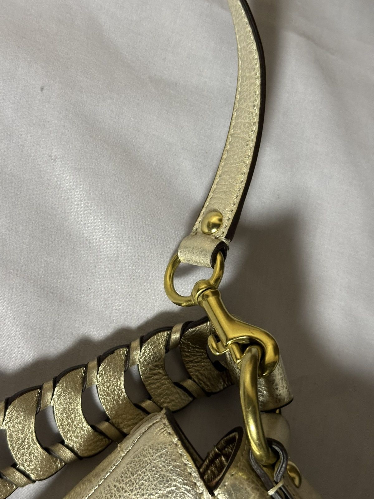 Coach Coach Metallic Whipstitch Leather Convertible Bag. Size ONE SIZE - 11 Thumbnail
