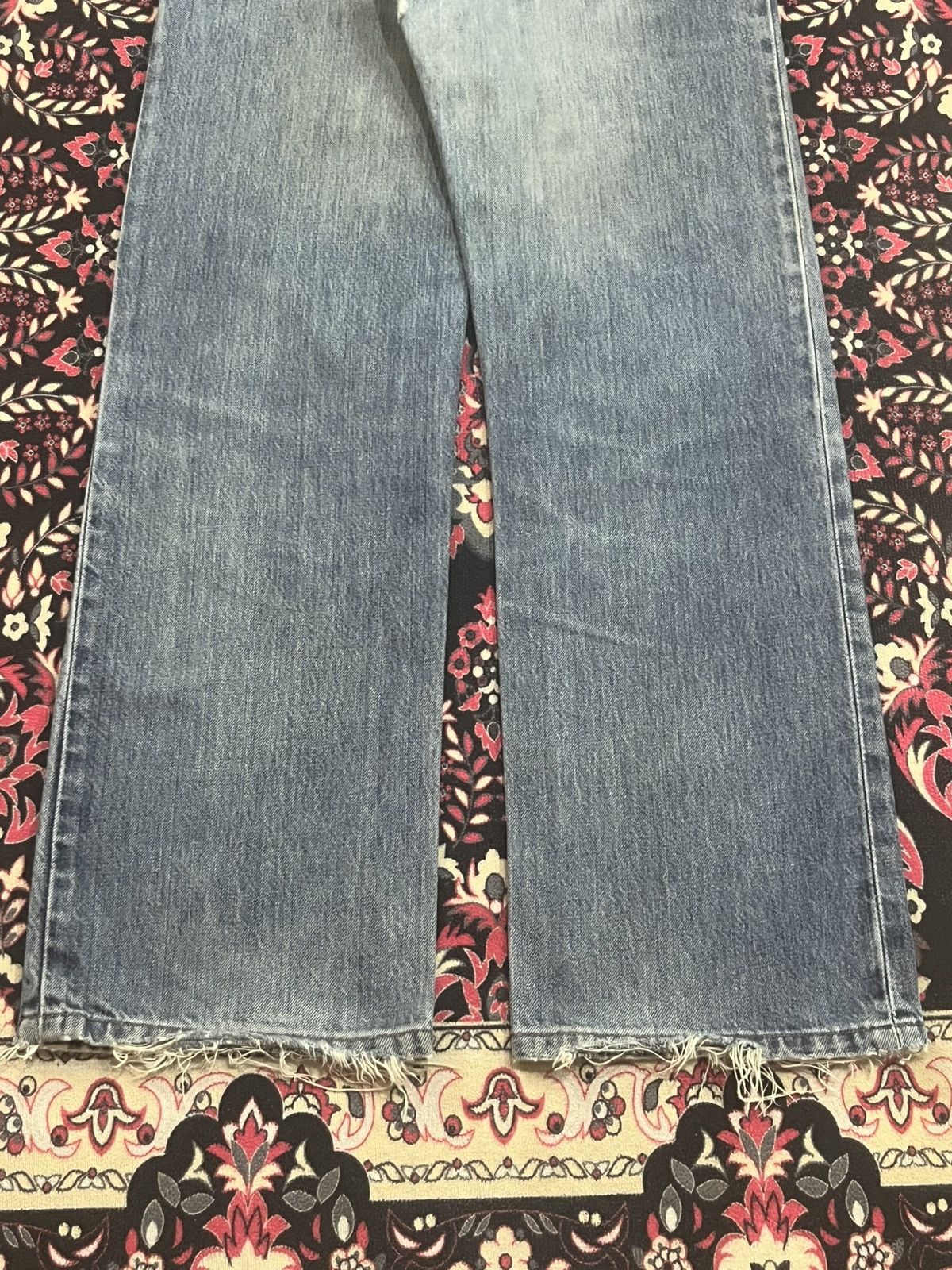 Levi's Y2K Levi’s 506 Blue Faded Washed Frayed Leg Straight Jeans Size US 29 - 13 Thumbnail
