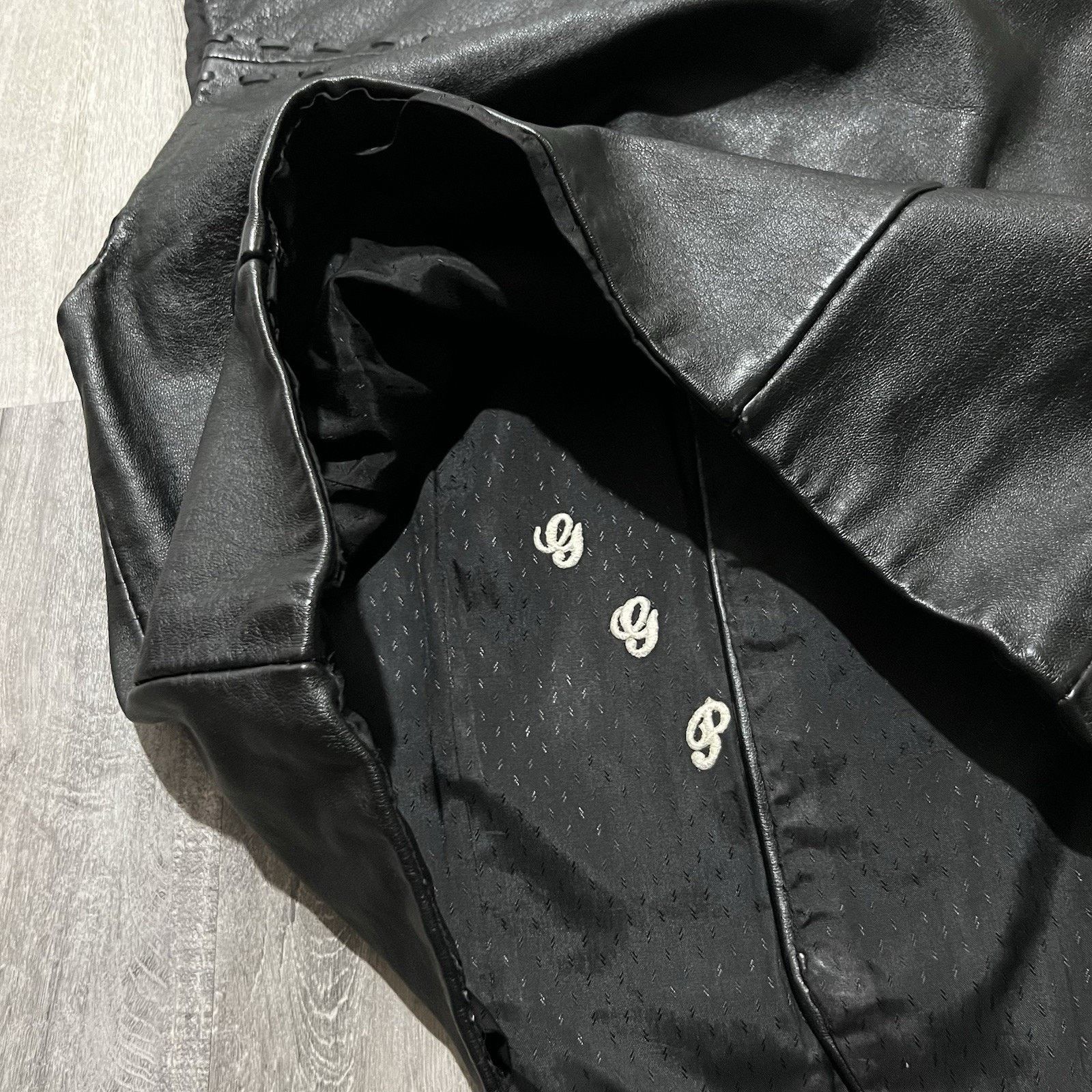 Vintage VTG 80s/90s Black Leather Pearl Snap Western Biker Vest S Size M / US 6-8 / IT 42-44 - 3 Thumbnail