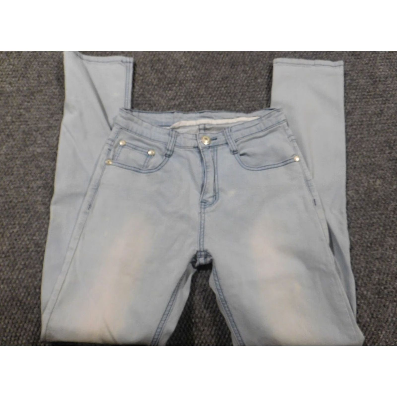 Hunter Demon & Hunter Jeans Womens Skinny Slim 26 Blue Denim Cotton Blend Stretch Zipper Inseam 29 in Modern Designer Boys? Size 26" / US 2 / IT 38 - 2 Thumbnail