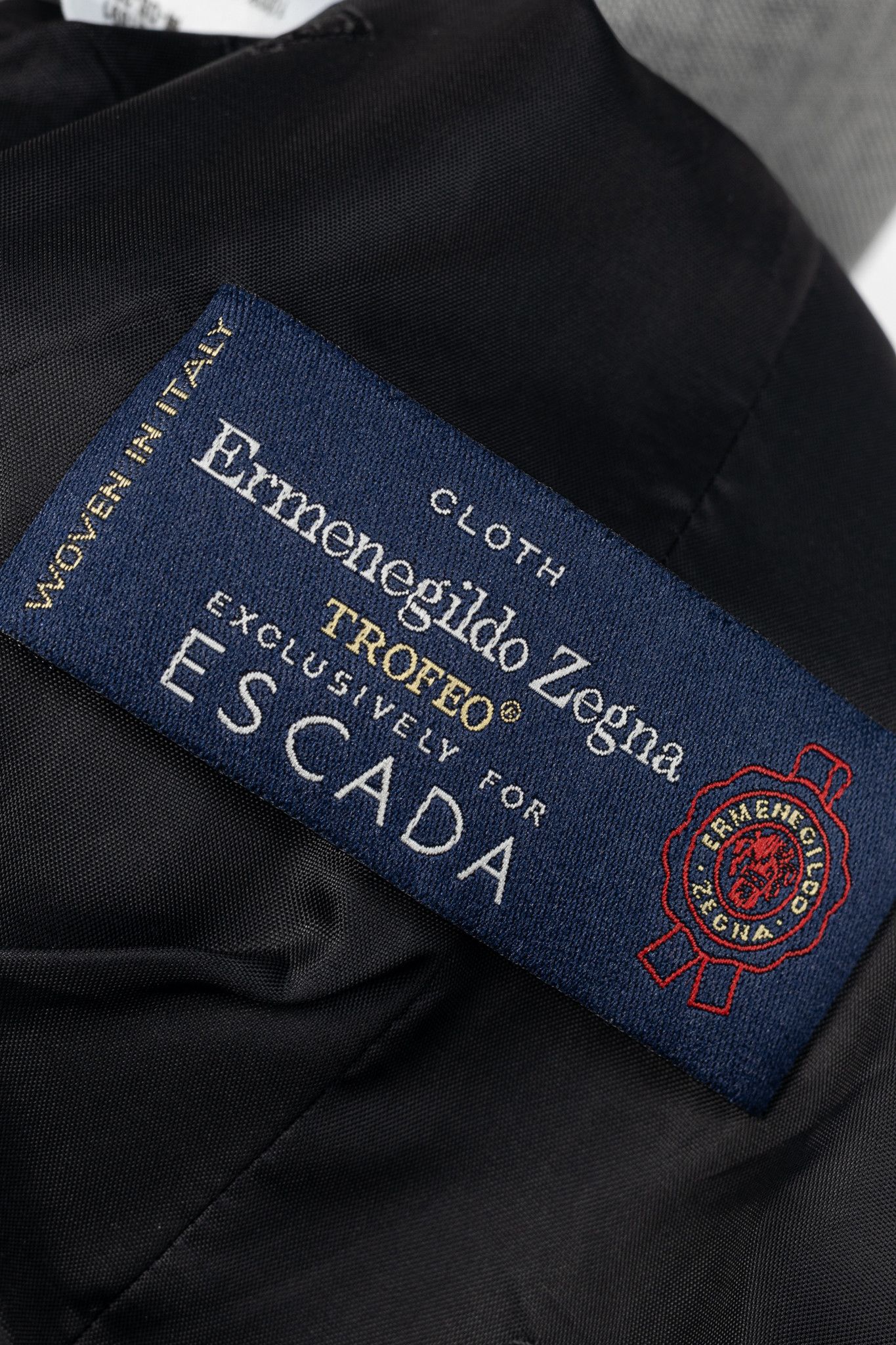 Escada Escada Grey Wool Contrast-Piping Zip Blazer Size L / US 10 / IT 46 - 8 Thumbnail