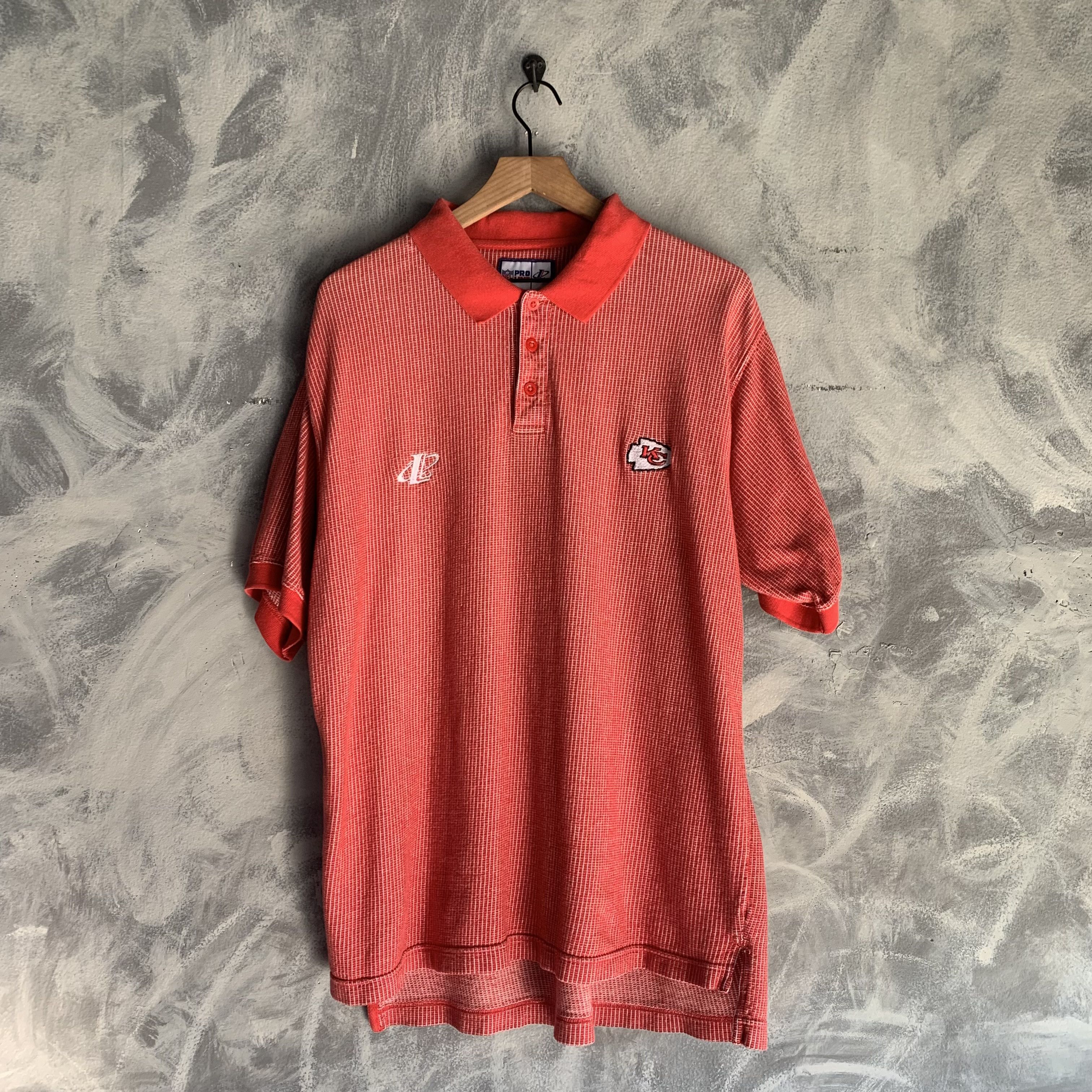 NFL Vtg Kansas City Chiefs Logo Athletic Polo Shirt Mens L NFL Size US L / EU 52-54 / 3 - 1 Thumbnail