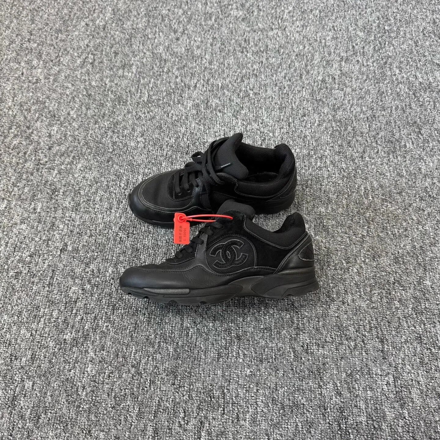 Chanel Chanel Black Knight Double C sneakers| Size US 6 / IT 36 - 1 Thumbnail