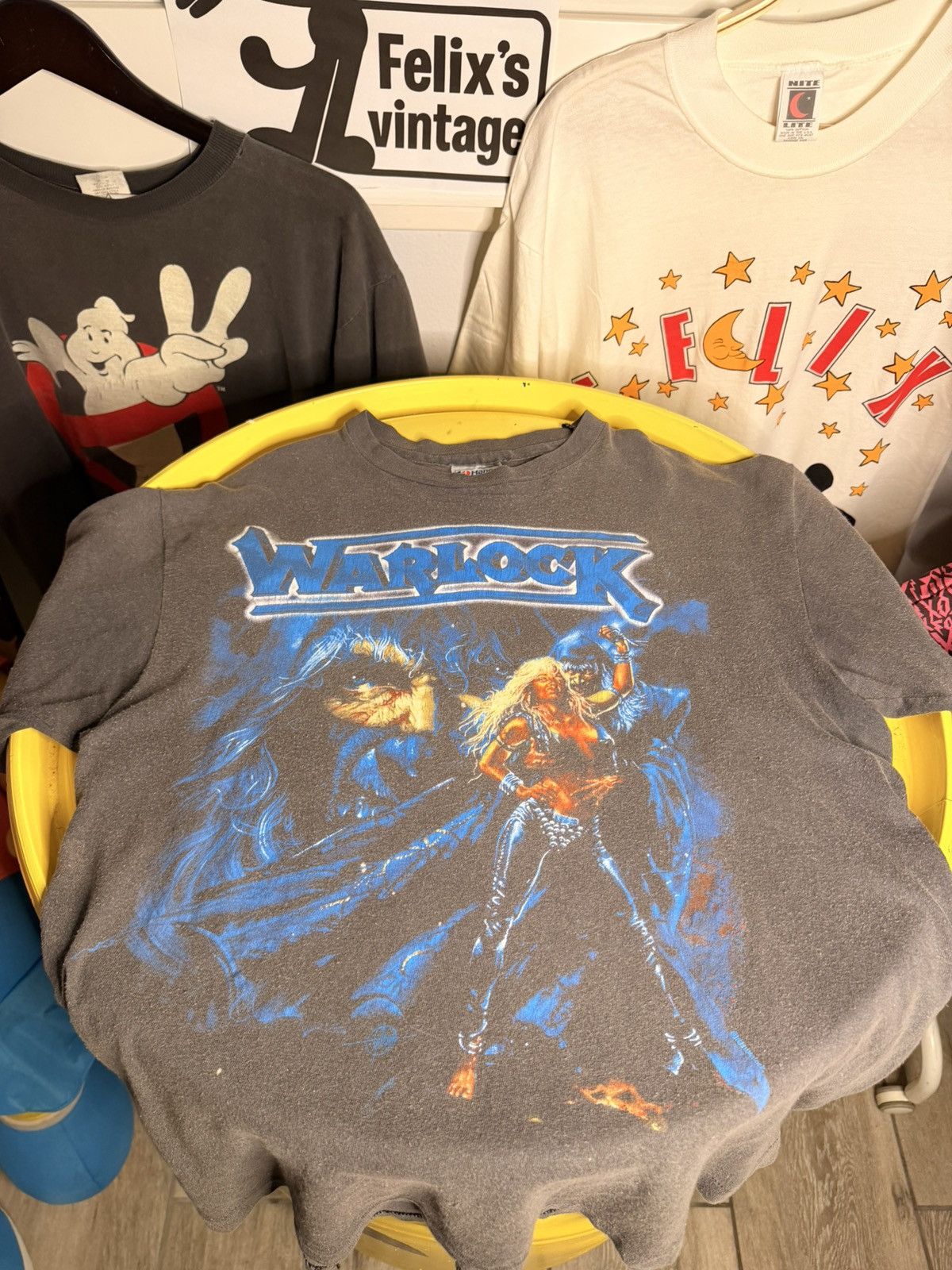 Vintage 1988 warlock vintage single stitch band tour t-shirt Size US M / EU 48-50 / 2 - 1 Thumbnail