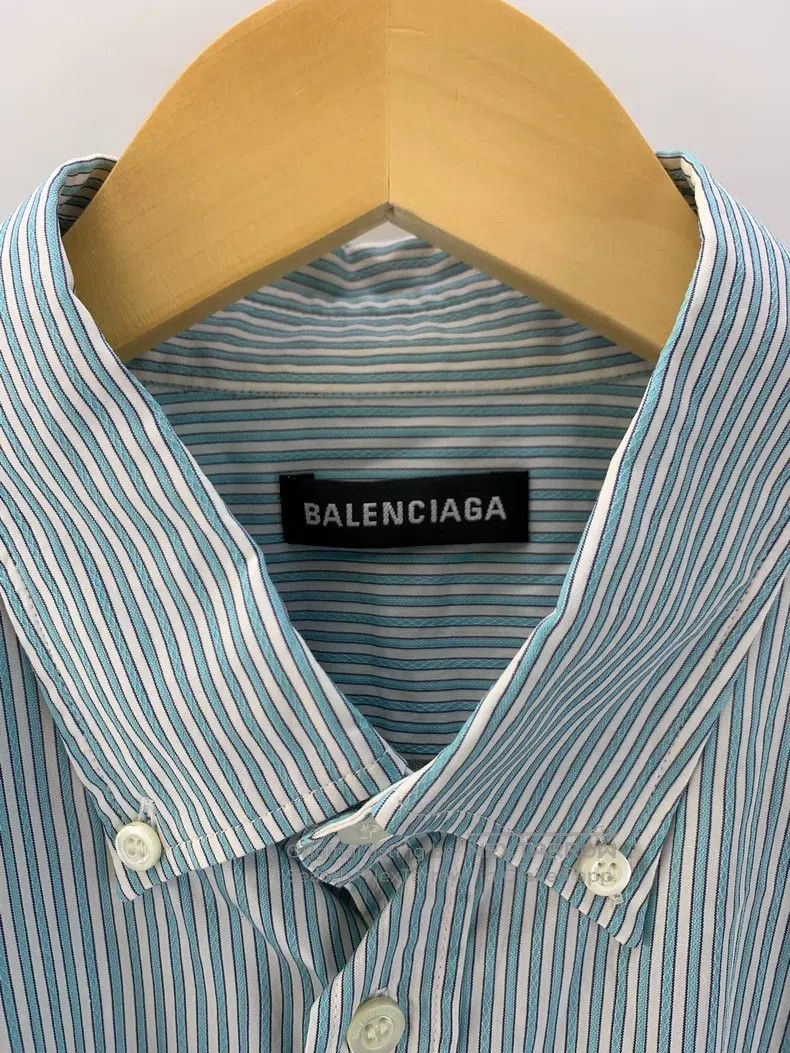 Balenciaga Balenciaga size 39 Blue Striped Long Sleeve Shirt Size US S / EU 44-46 / 1 - 4 Thumbnail