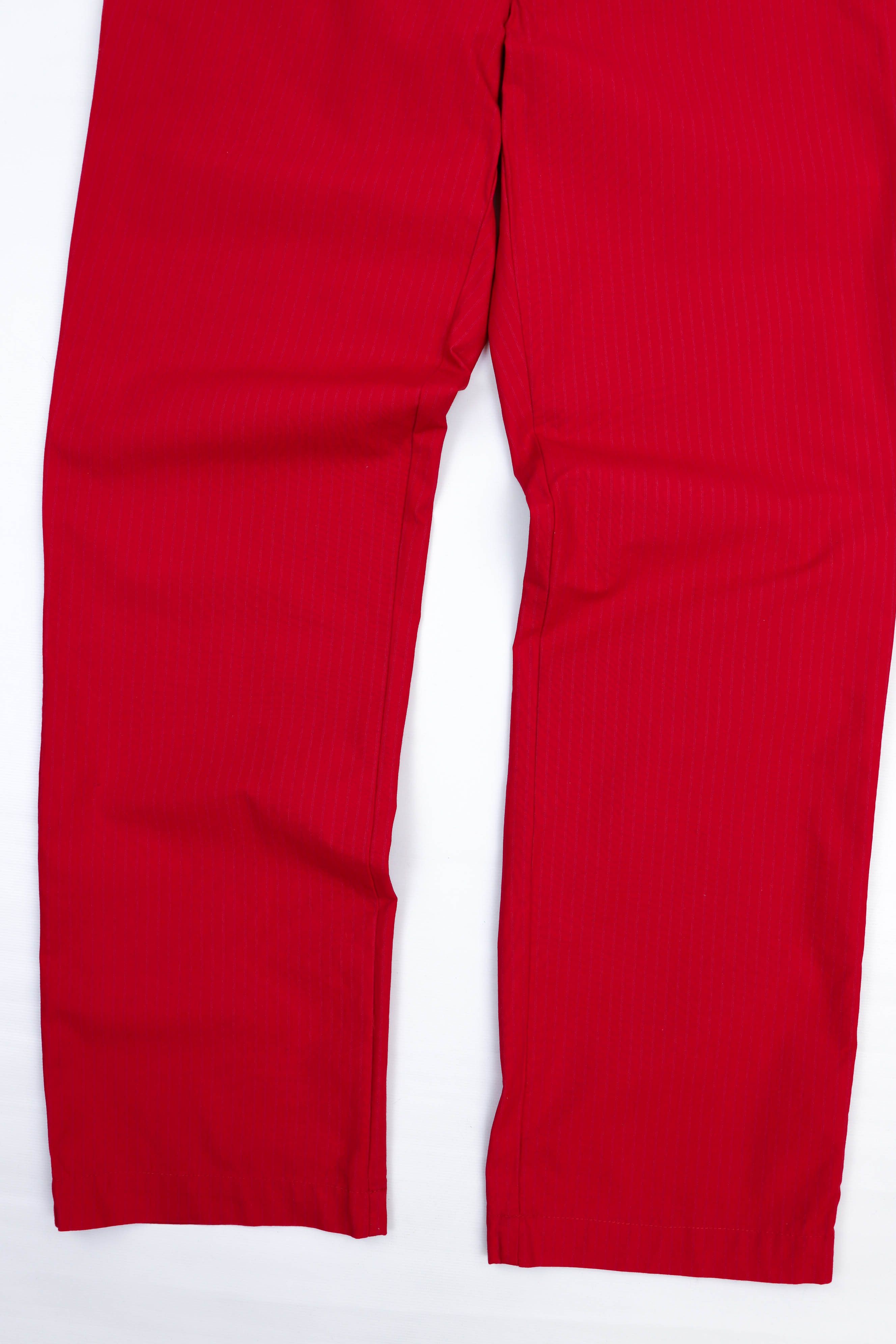 Superga Superga Vintage Micro Striped Red Cotton Trousers Pants Size US 36 / EU 52 - 4 Thumbnail
