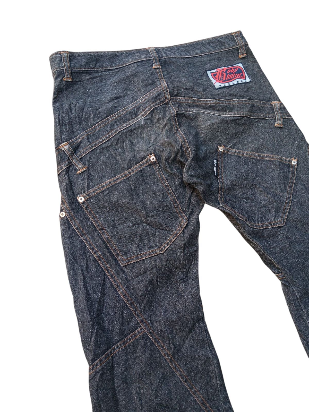 Japanese Brand Bodybutter recycle denim re build flared pants Size US 31 - 12 Thumbnail