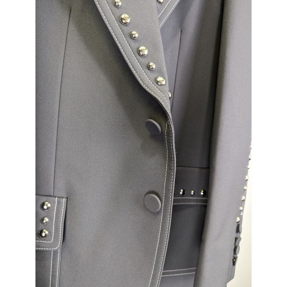 Gucci o1rshd1 Fluid Drill Palace Jacket in Steel Gray Size US L / EU 52-54 / 3 - 12 Thumbnail