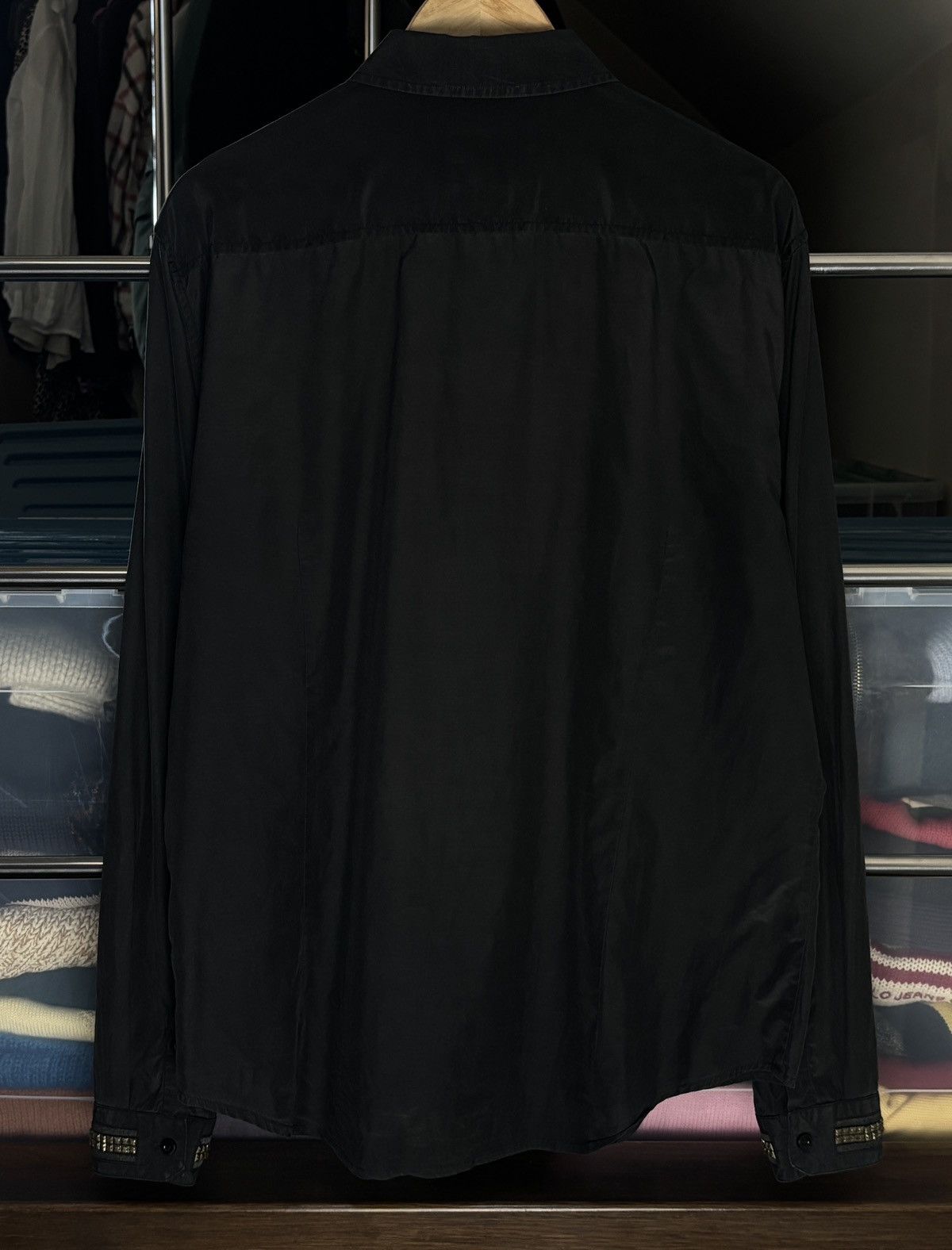 Roberto Cavalli Roberto Cavalli Class avant garde silk & cotton black shirt Size US L / EU 52-54 / 3 - 5 Thumbnail