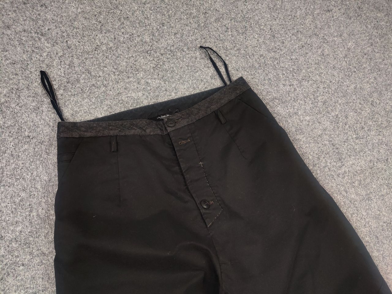 Japanese Brand Umit Unal Couture Black culottes thick Drop Crotch Pants Size US 32 / EU 48 - 4 Thumbnail
