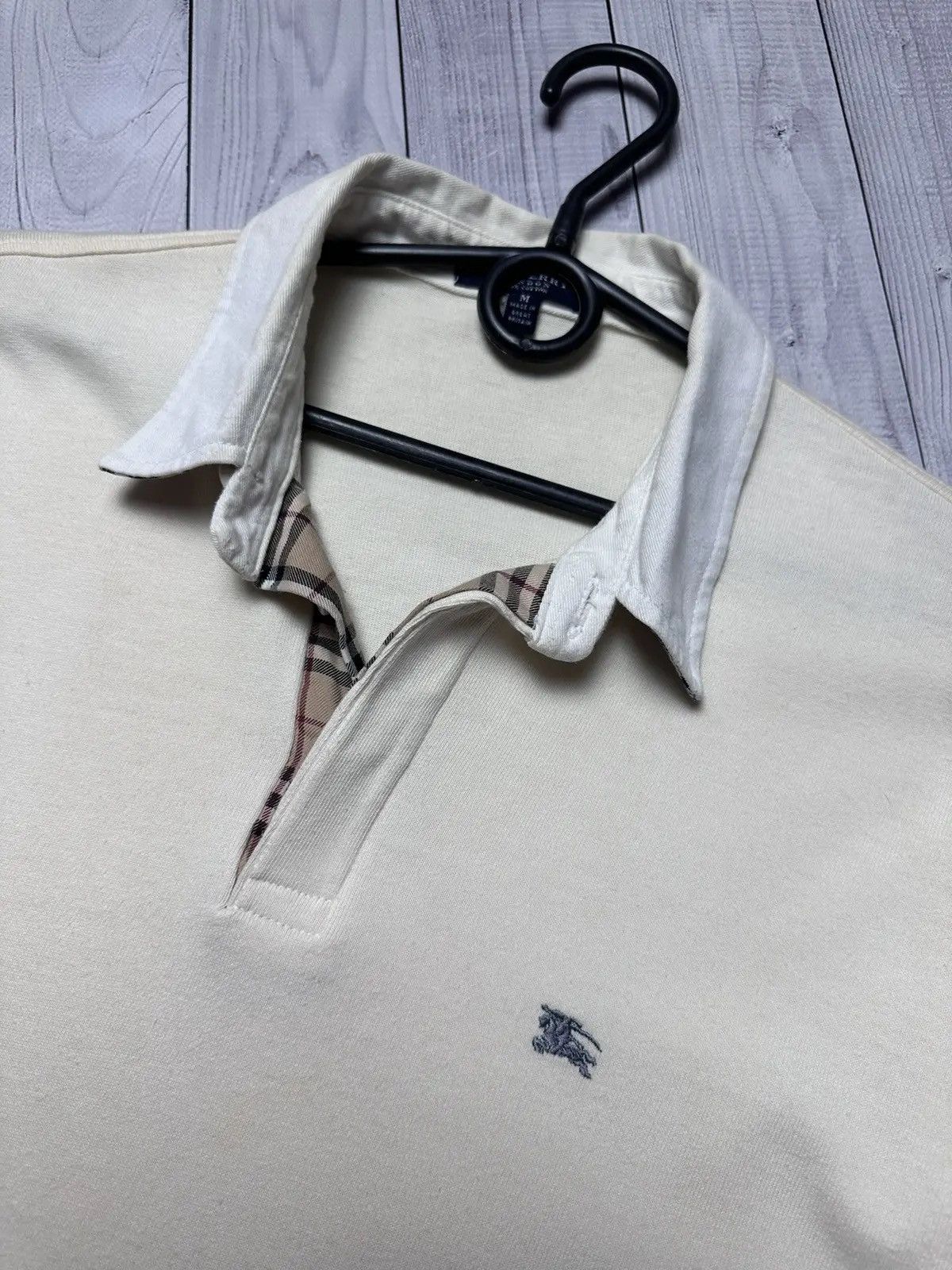 Burberry Vintage Burberry long sleeve rugby logo size M/L Size US XL / EU 56 / 4 - 3 Thumbnail