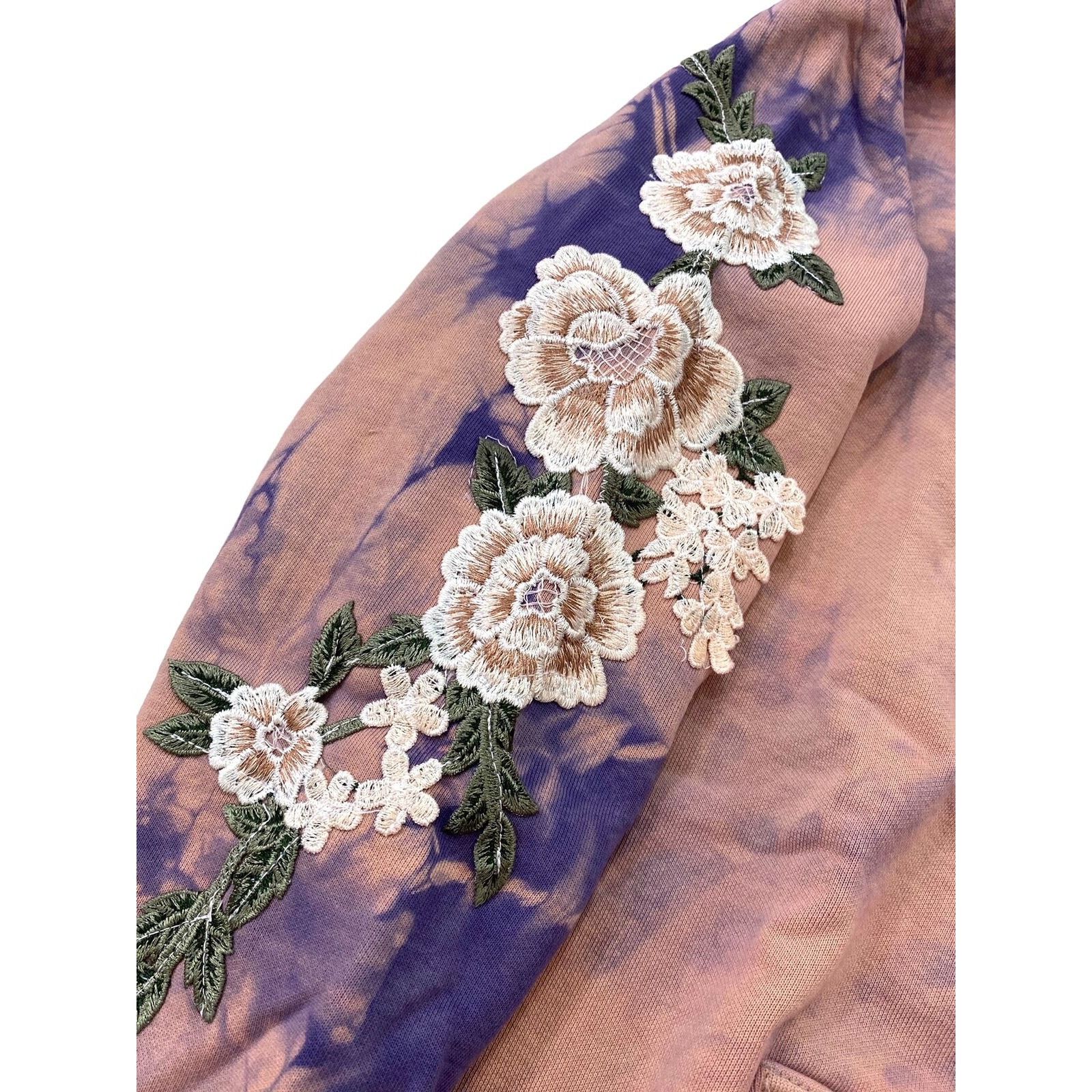Civil Regime Civil Regime by Darc Sport Women's White Rose Tie Dye Hoodie Size L / US 10 / IT 46 - 3 Thumbnail