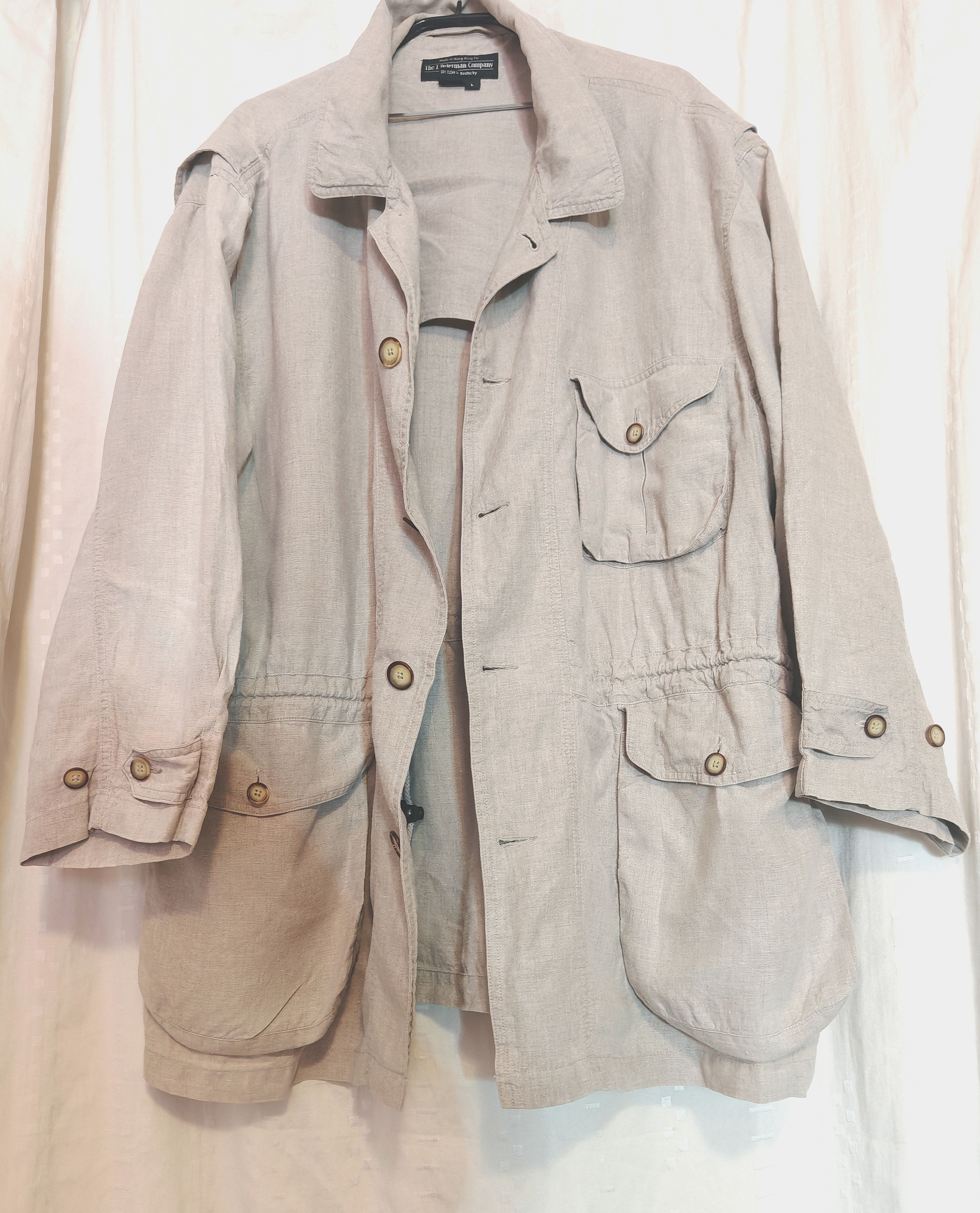 J. Peterman Vintage J.Peterman Linen Men's Safari Utility Jacket size L Size US L / EU 52-54 / 3 - 1 Thumbnail