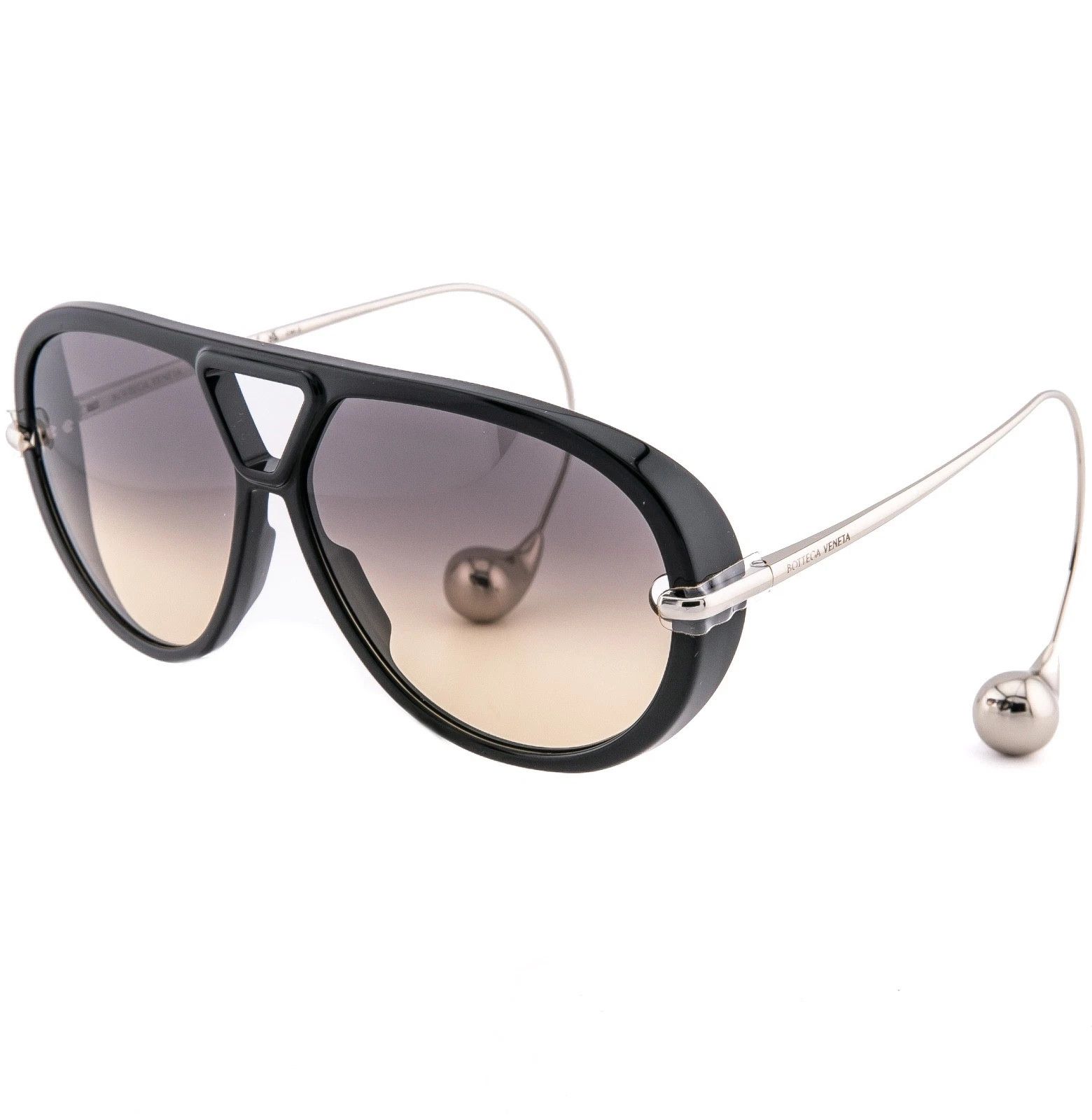 Bottega Veneta BOTTEGA VENETA 1273 DROP BV1273S Metal Silver Black 010 Size ONE SIZE - 5 Thumbnail