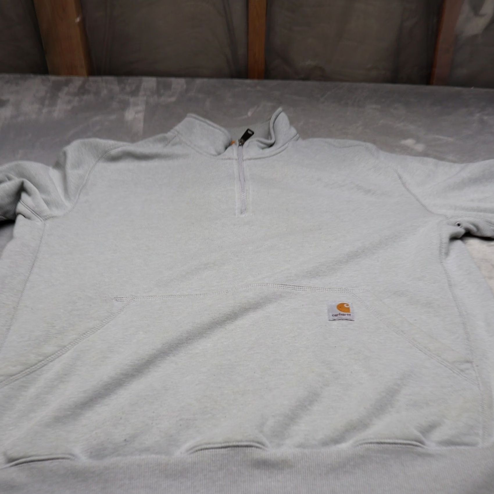 Carhartt Carhartt Sweatshirt Mens XL White Force Relaxed Fit Quarter Zip Pullover Size US XL / EU 56 / 4 - 2 Thumbnail