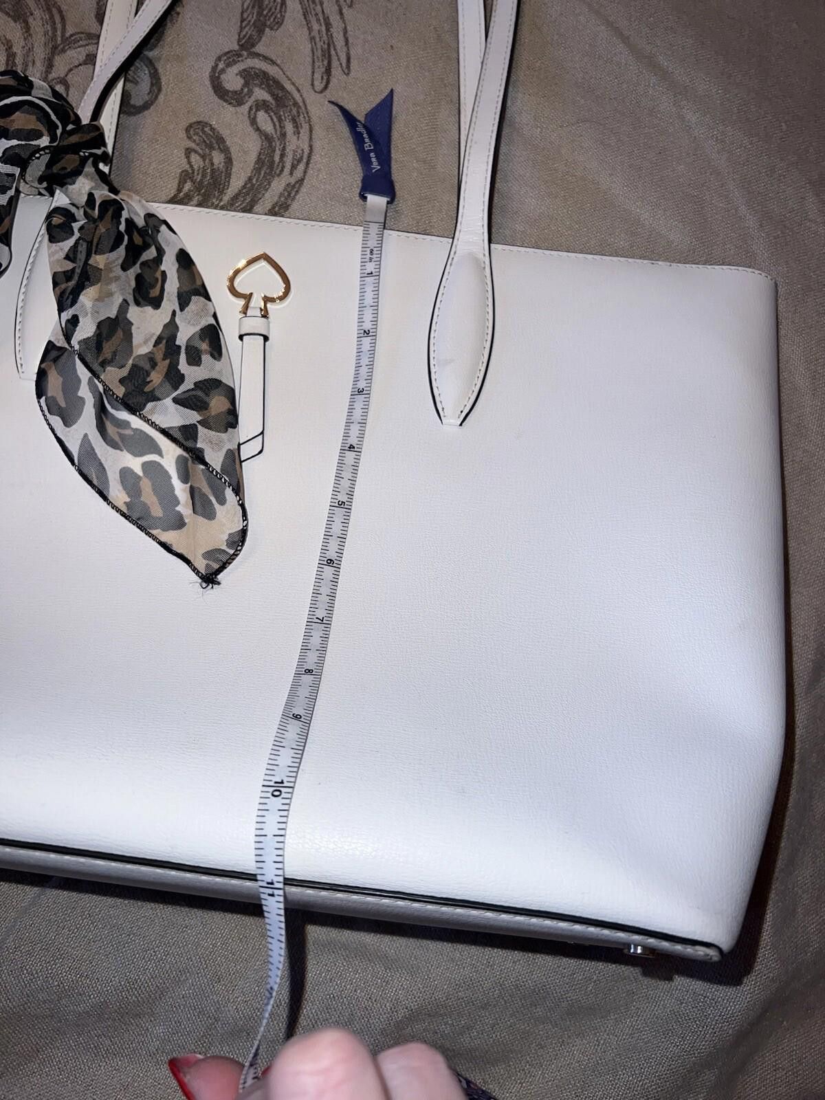 Kate Spade Kate Spade White Leather Handbag Purse Tote Bag w/ Scarf Size ONE SIZE - 5 Thumbnail